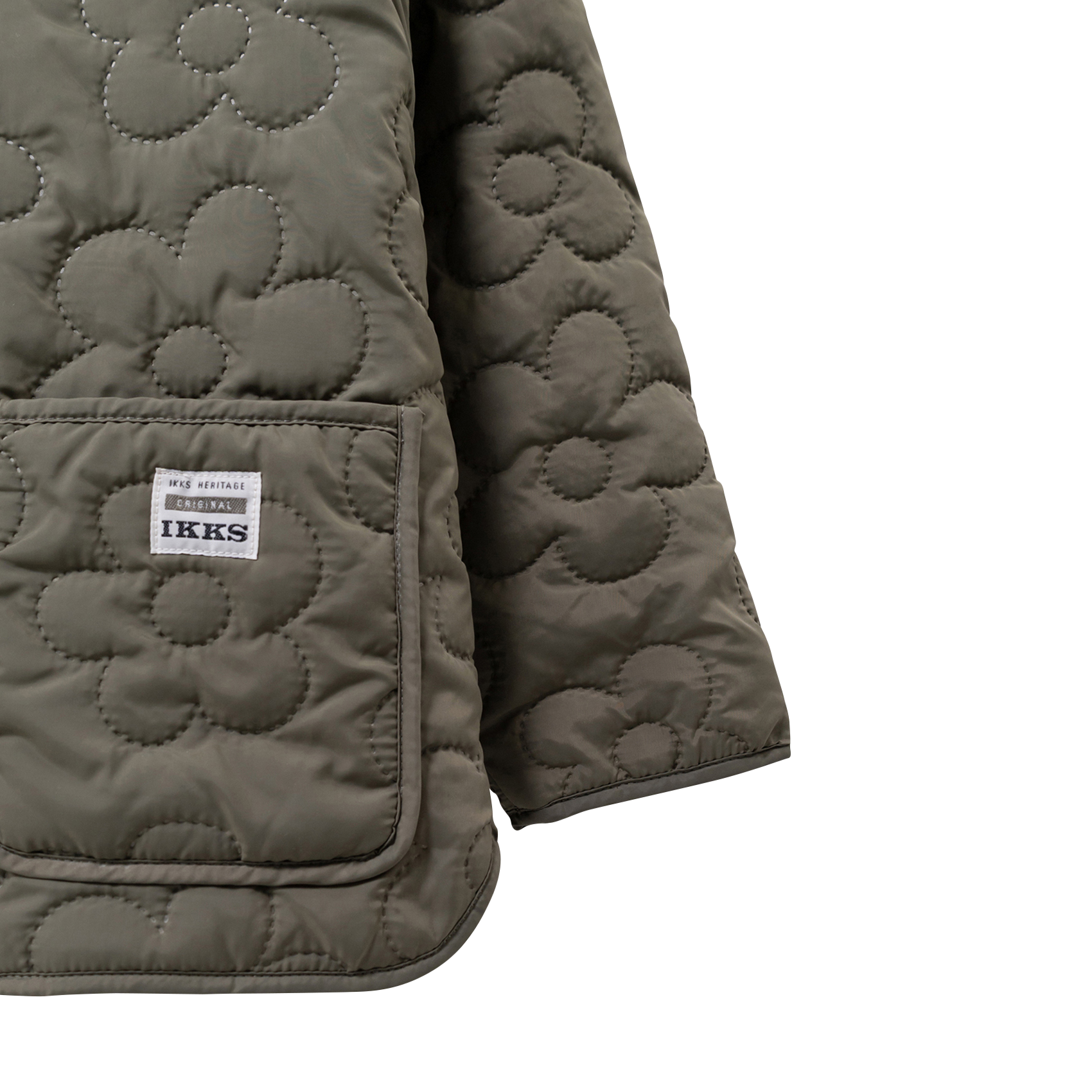 Doudoune matelassage fleurs fourrée IKKS JUNIOR Kaki