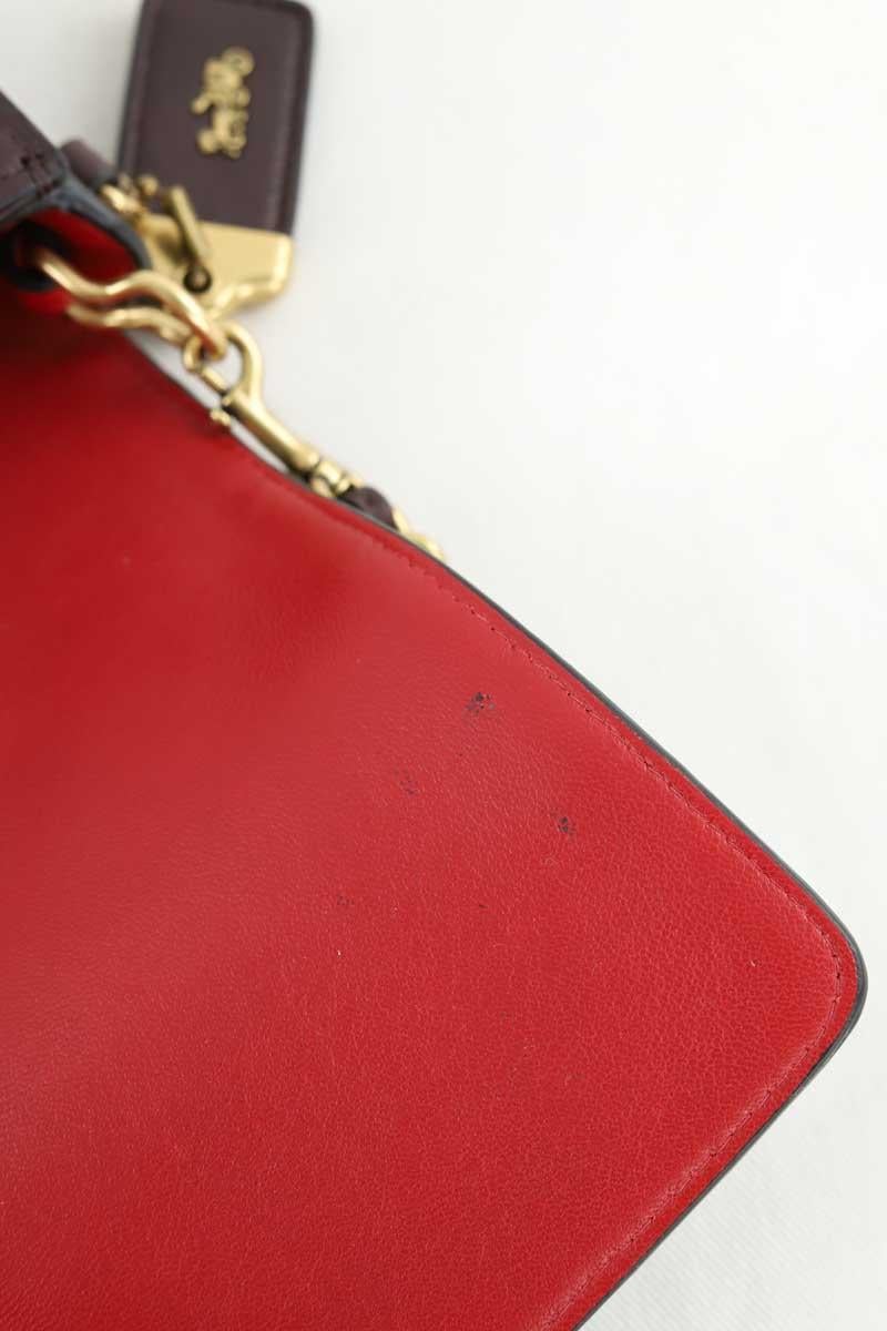 Leather messenger bag COACH - Seconde Main Red