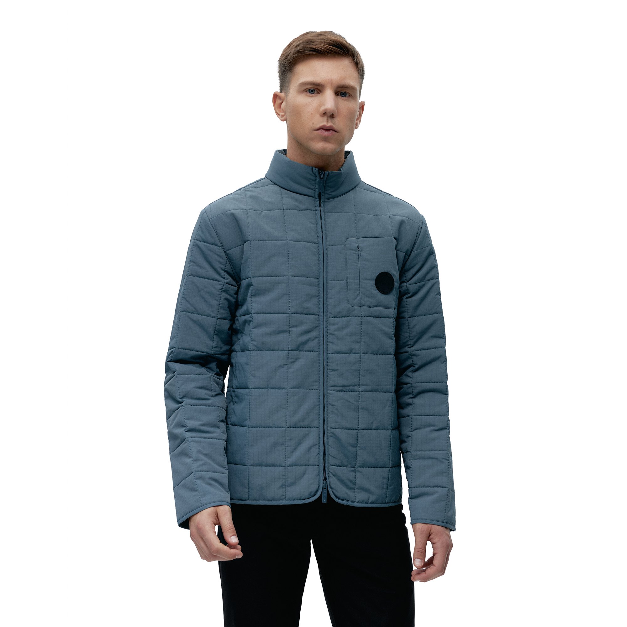 Quilted sports jacket with zipper BORN LIVING YOGA Blue