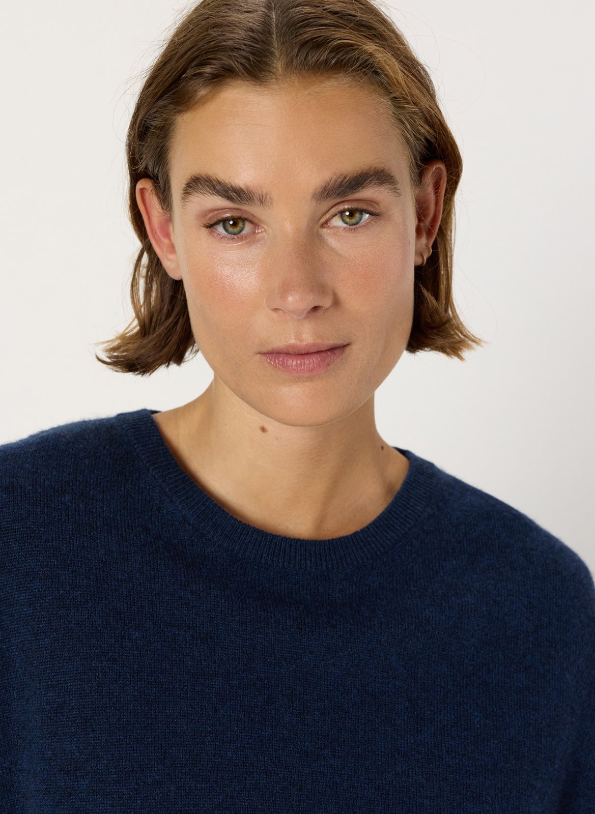 Pull col rond en cachemire GERARD DAREL Bleu