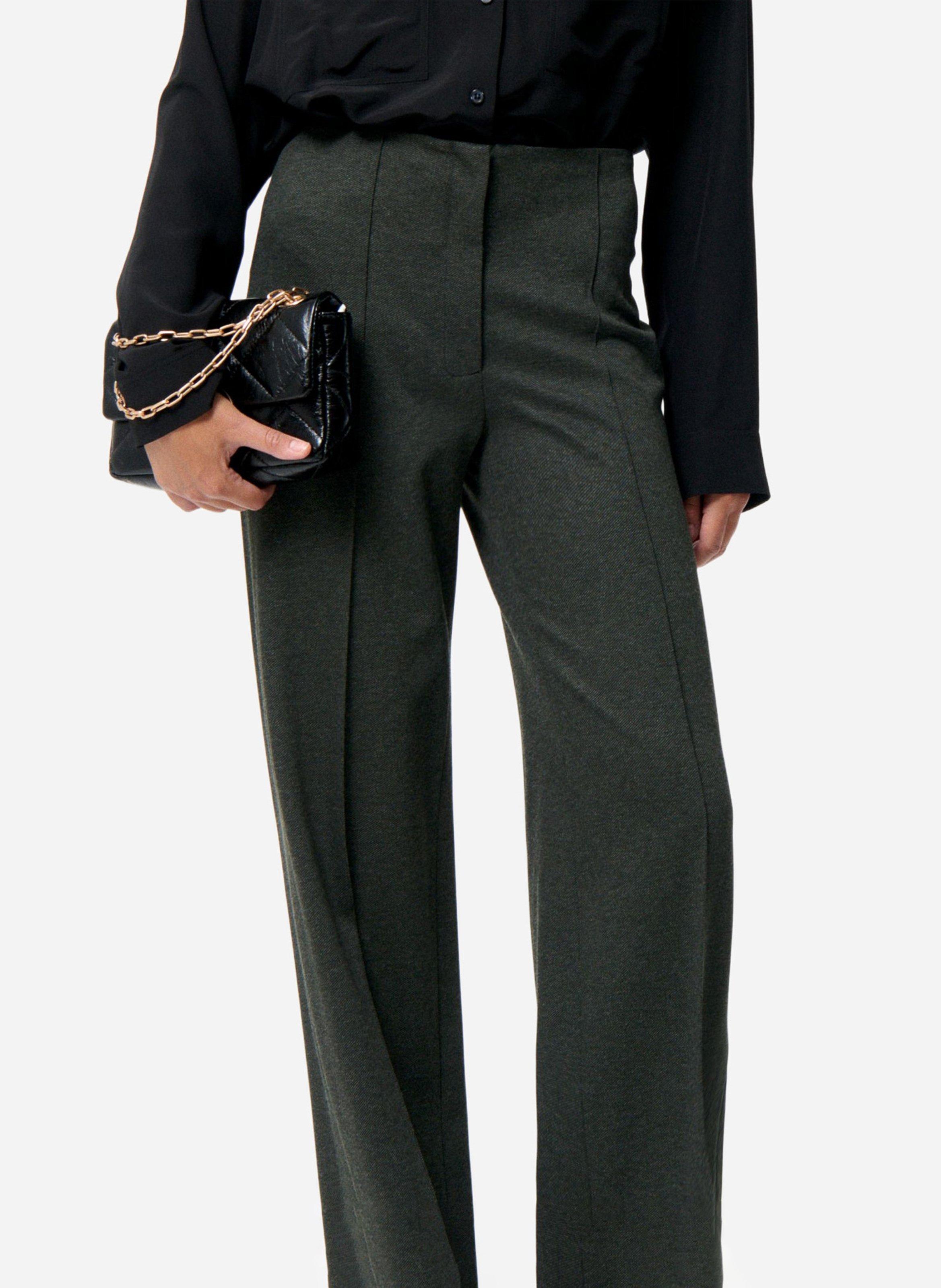 High-waisted straight-leg pants VANESSA BRUNO Green