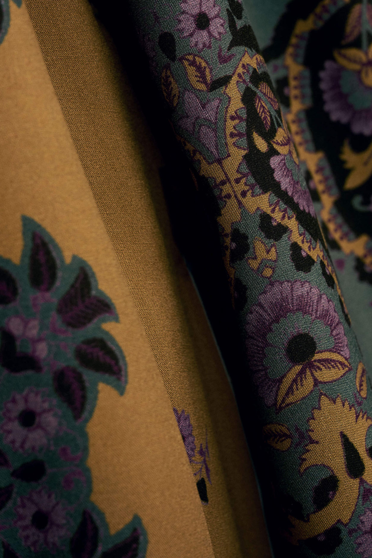 Blouse col v imprimée BA&SH Marron