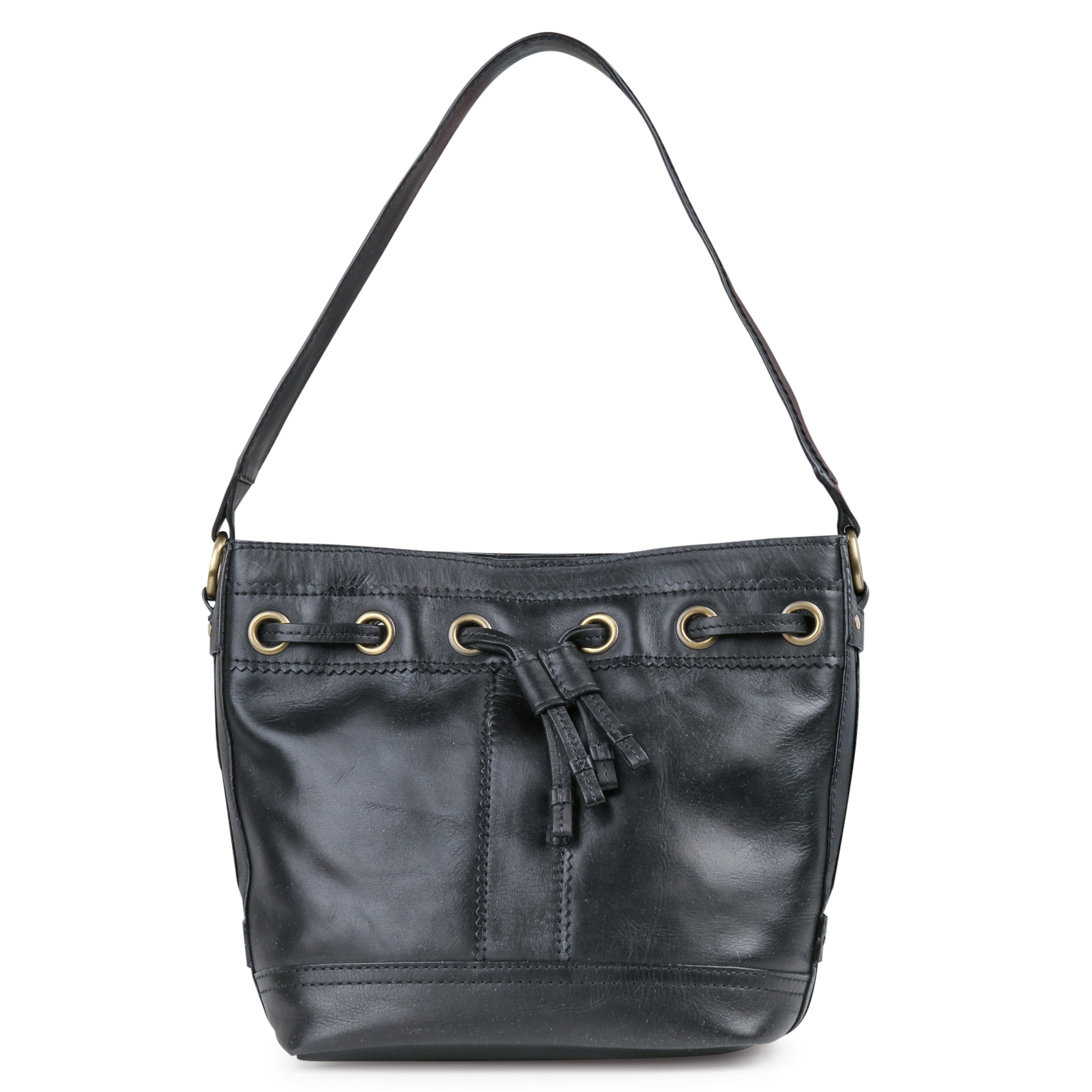 Sac seau en cuir MAISON 123 Noir