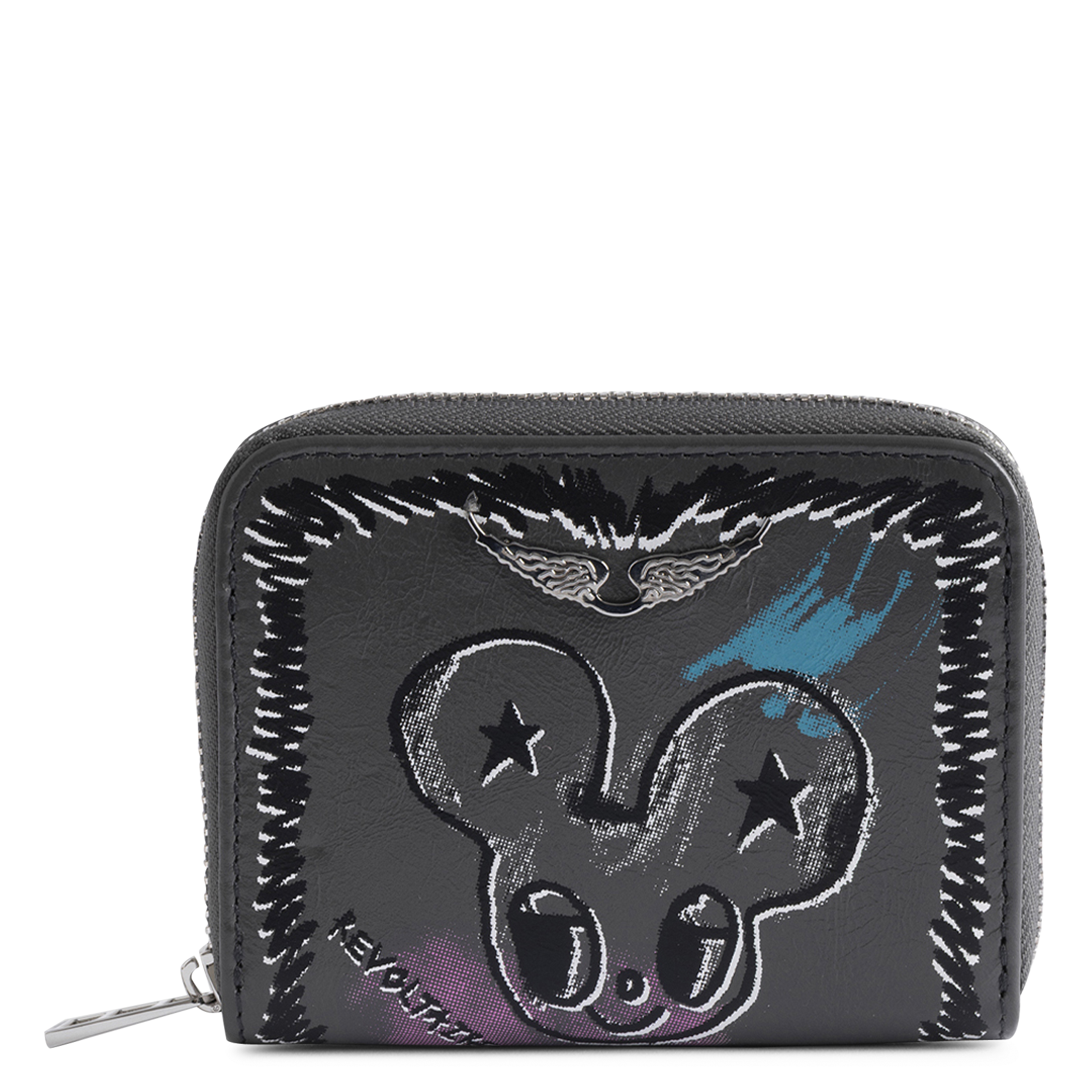 Portefeuille en cuir imprimé ZADIG&VOLTAIRE Gris