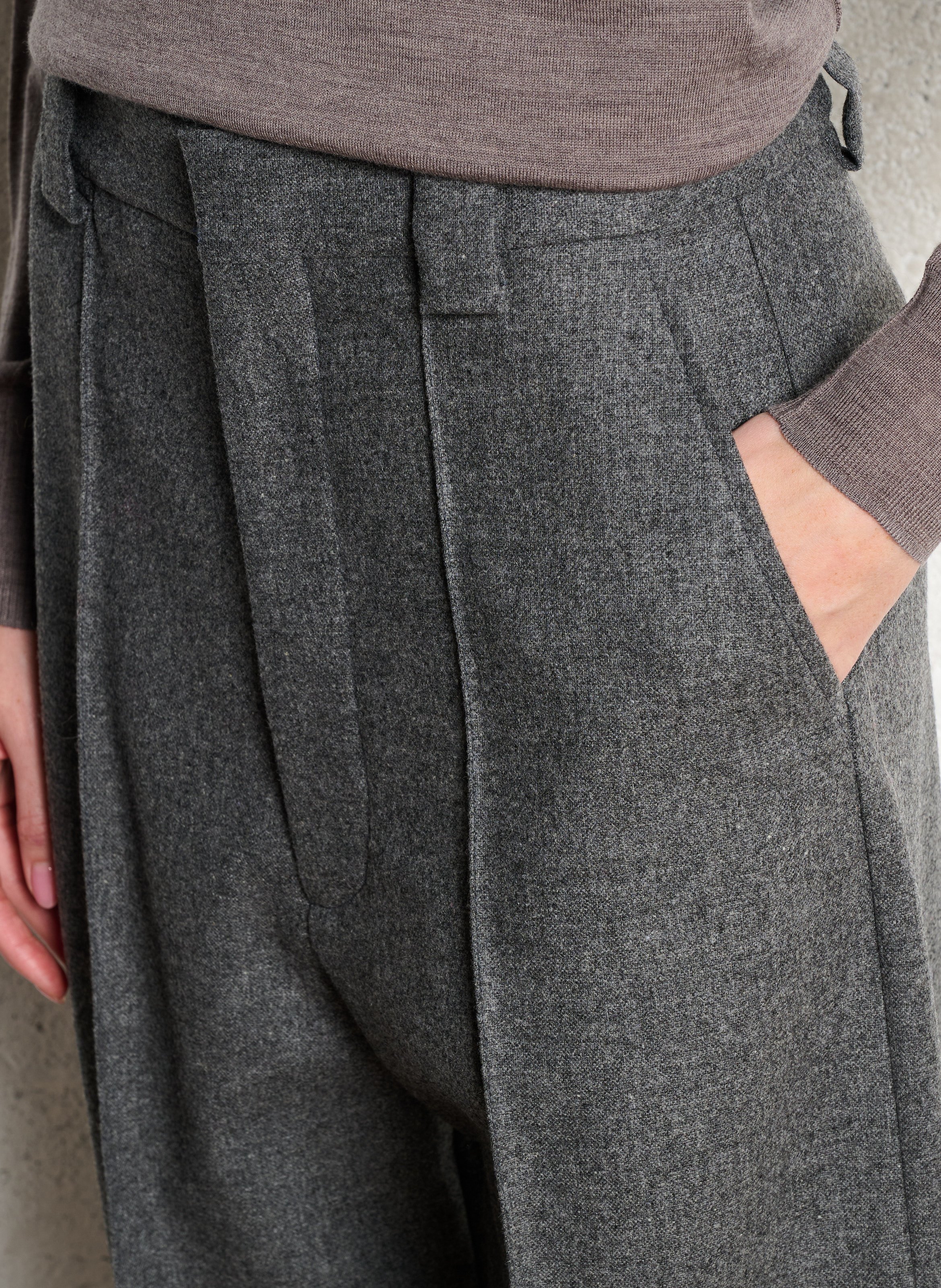 Weit geschnittene Wollhose LAURENCE BRAS Grau