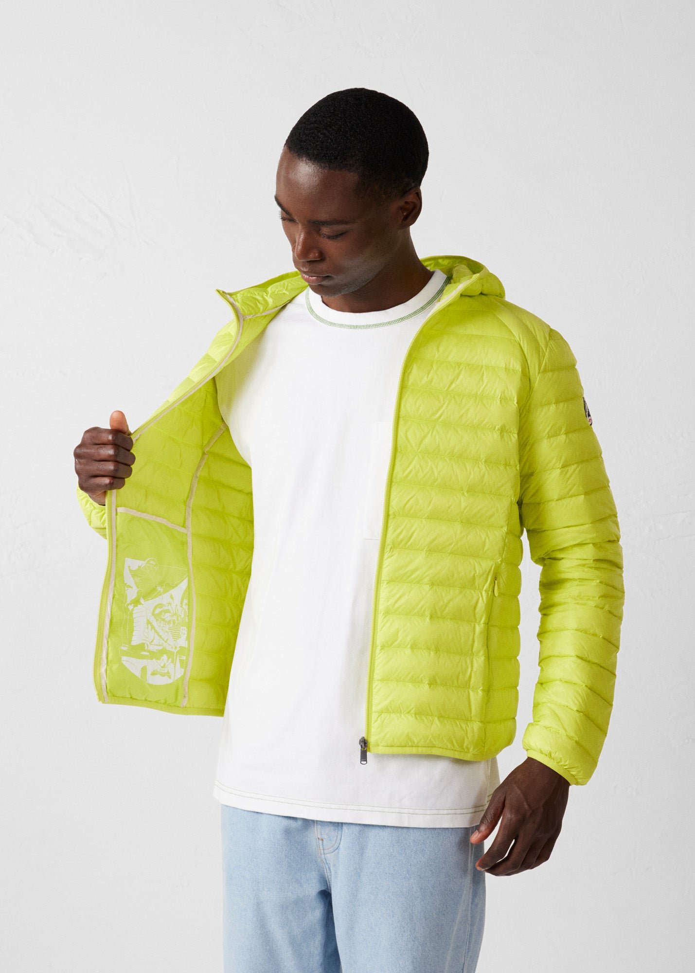 Lightweight hooded puffer jacket nico JOTT Yellow