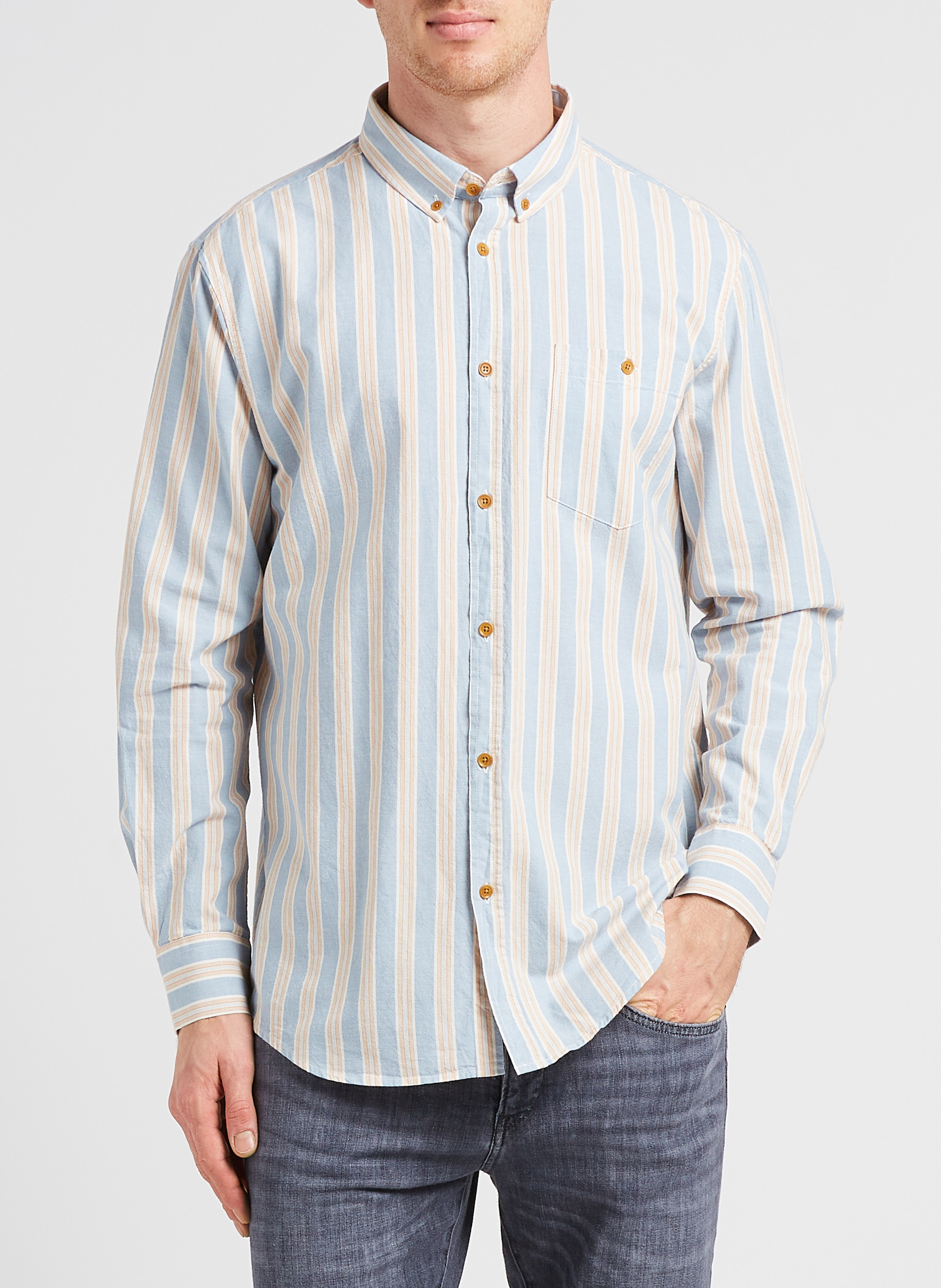 Gestreepte, katoenen blouse OLOW Veelkleurig