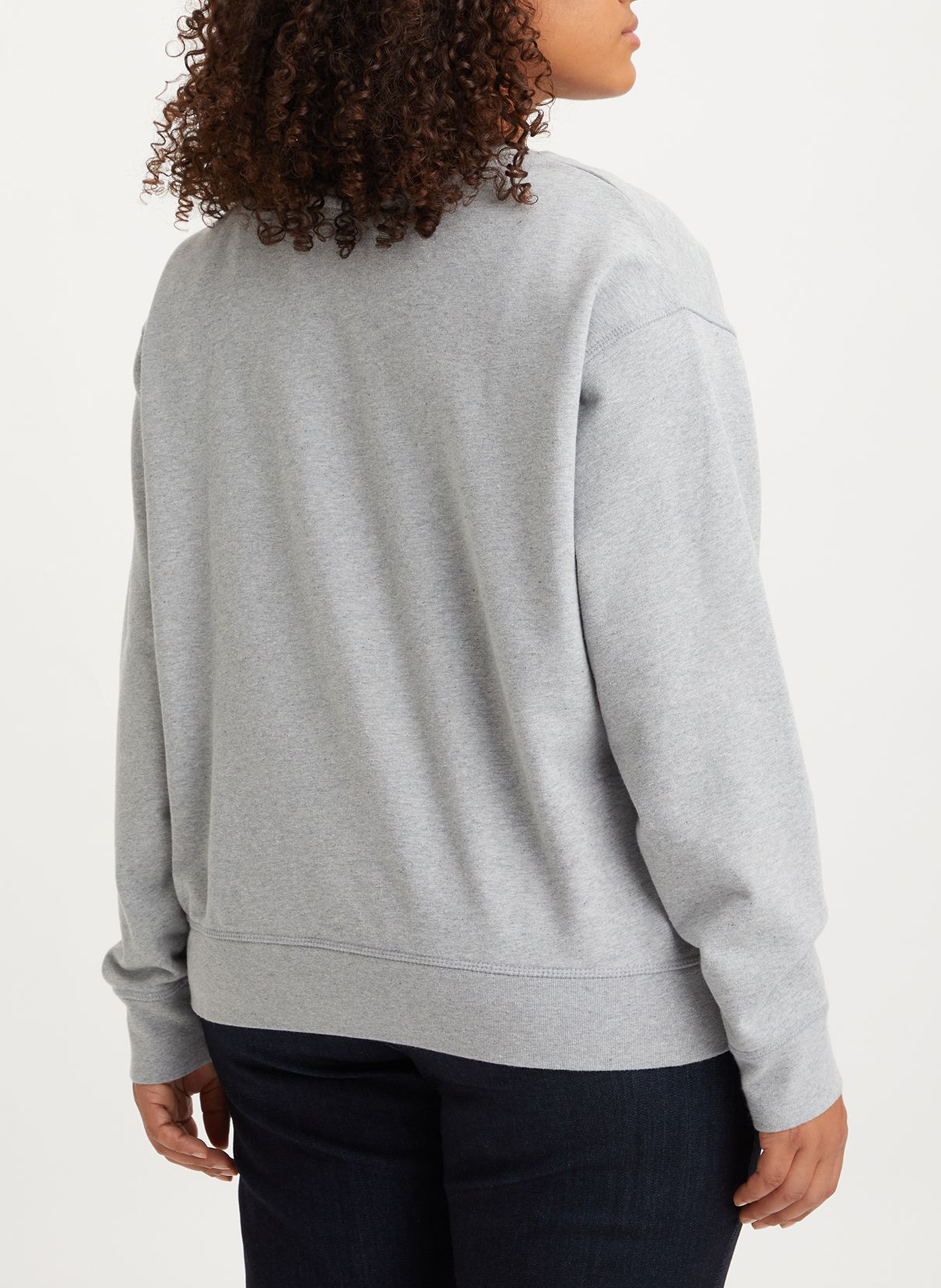 Sweat à col rond en coton LEVI'S Gris