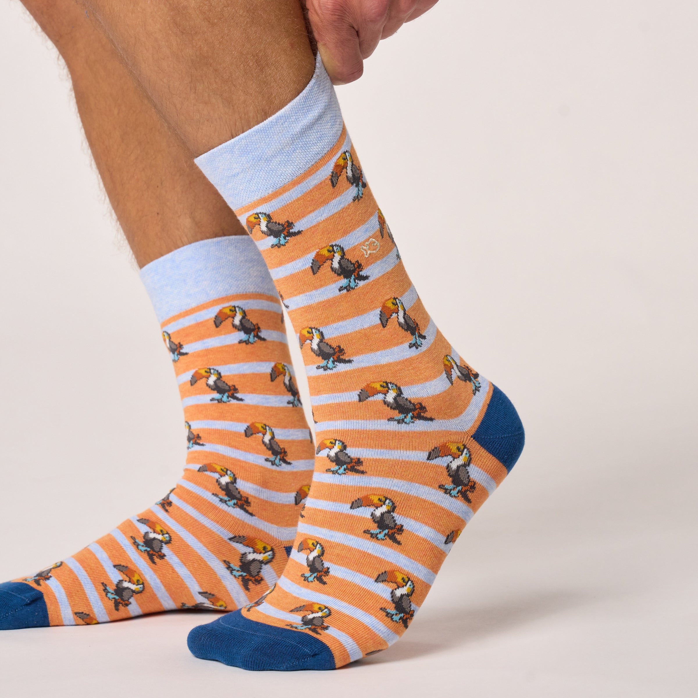 Combed Cotton Animal Socks BILLYBELT Orange