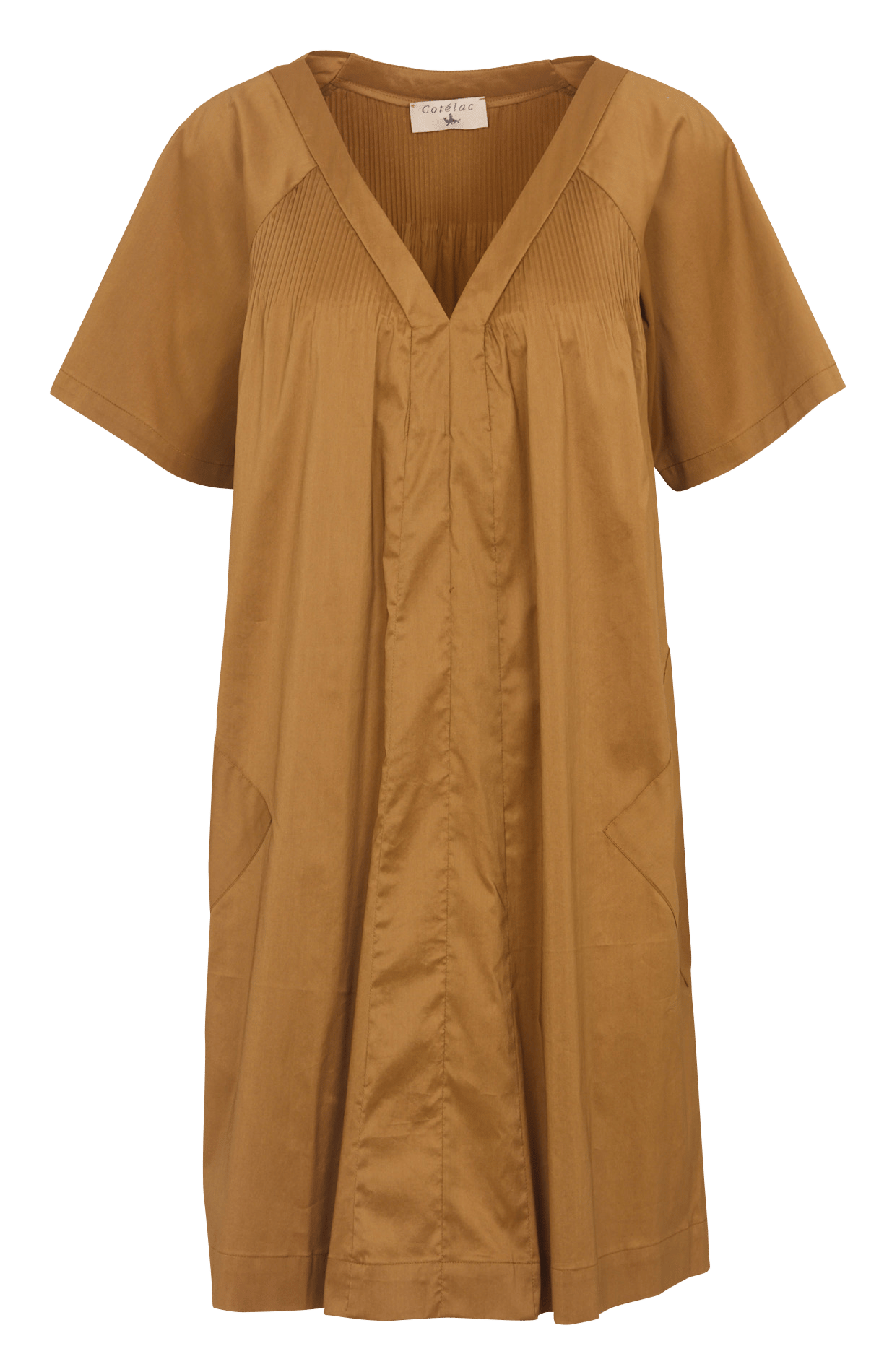 Korte jurk met kraag COTELAC Bruin