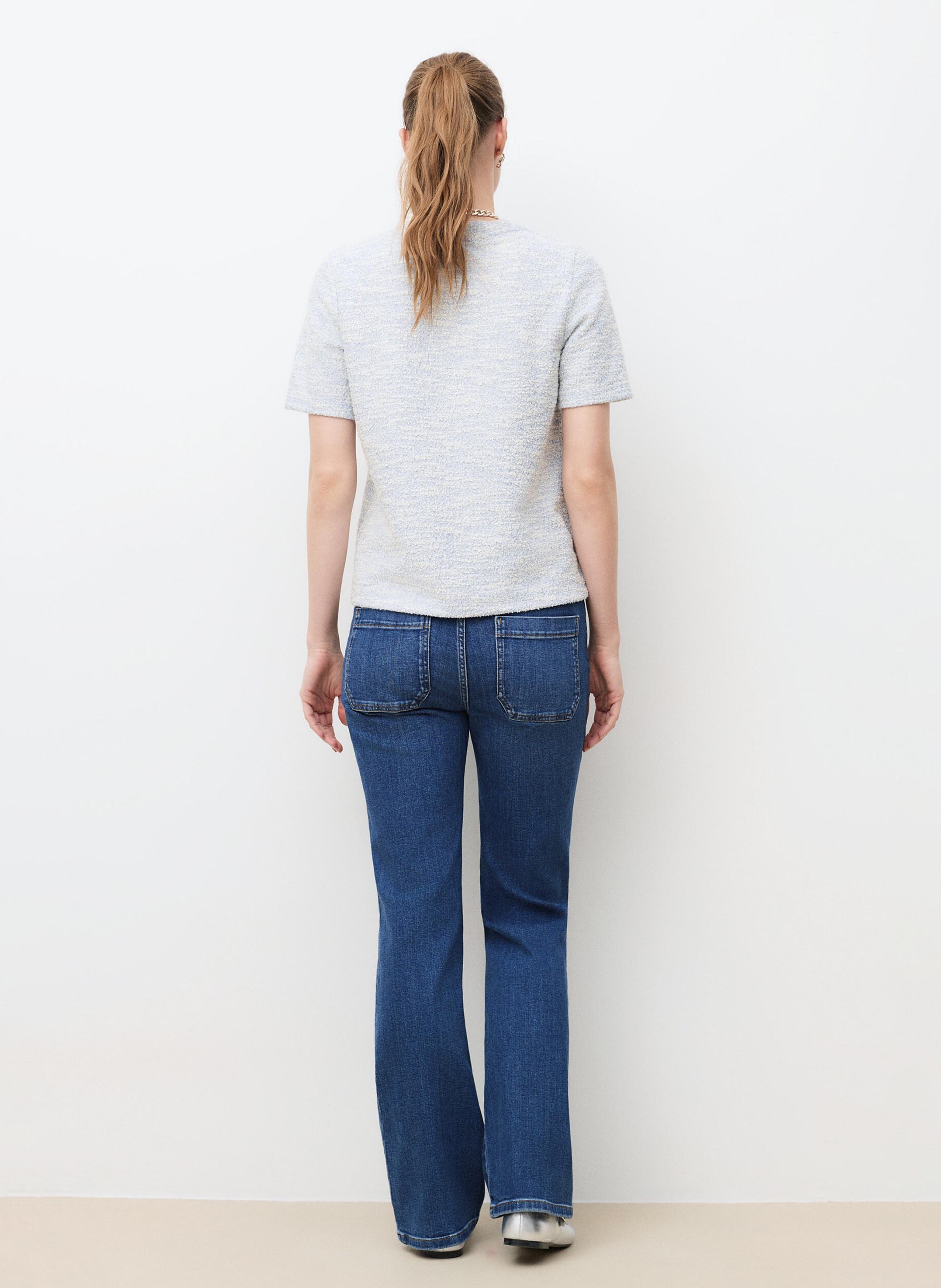 Camiseta con cuello redondo CAROLL Azul