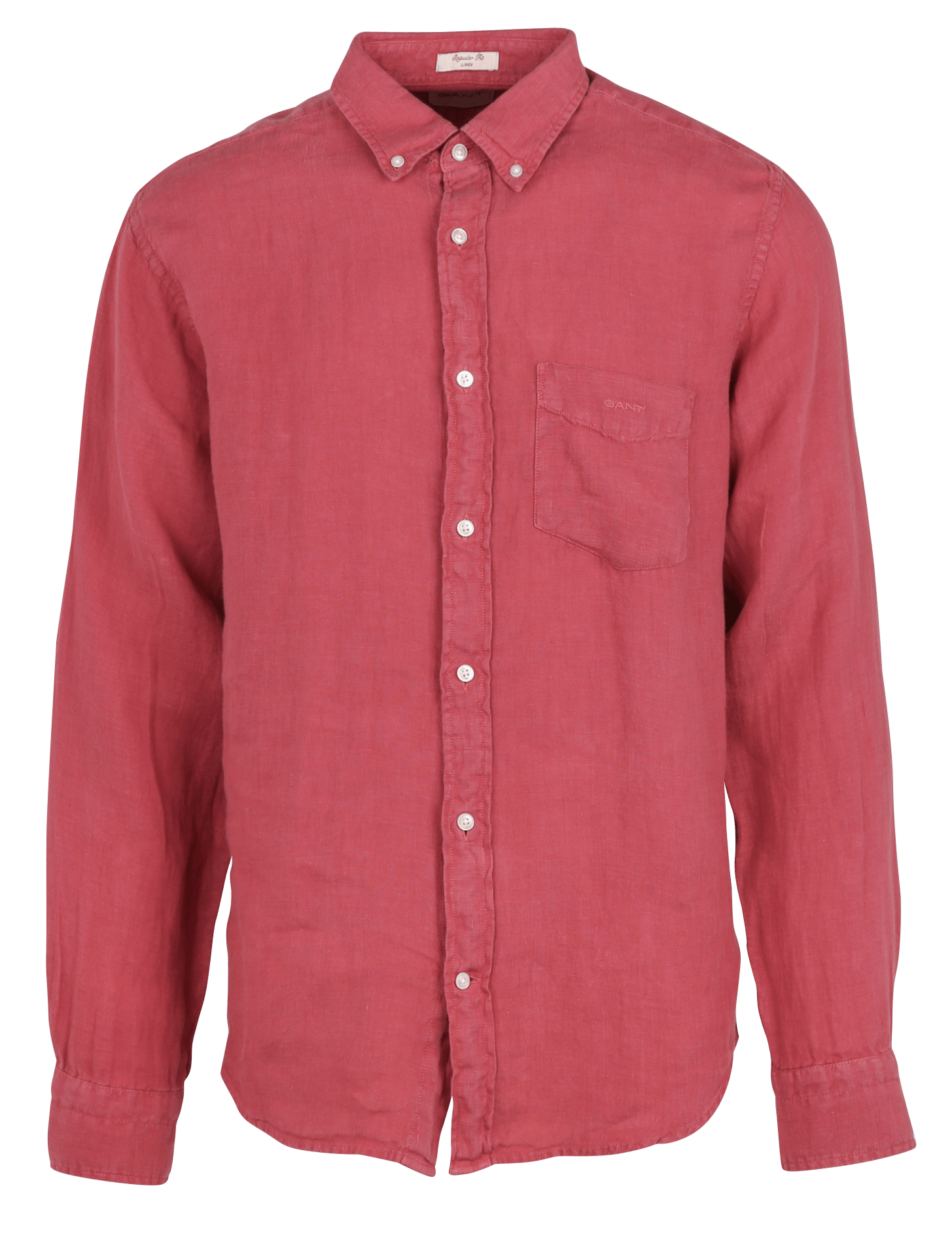 Recht, linnen overhemd met klassieke kraag GANT Rood