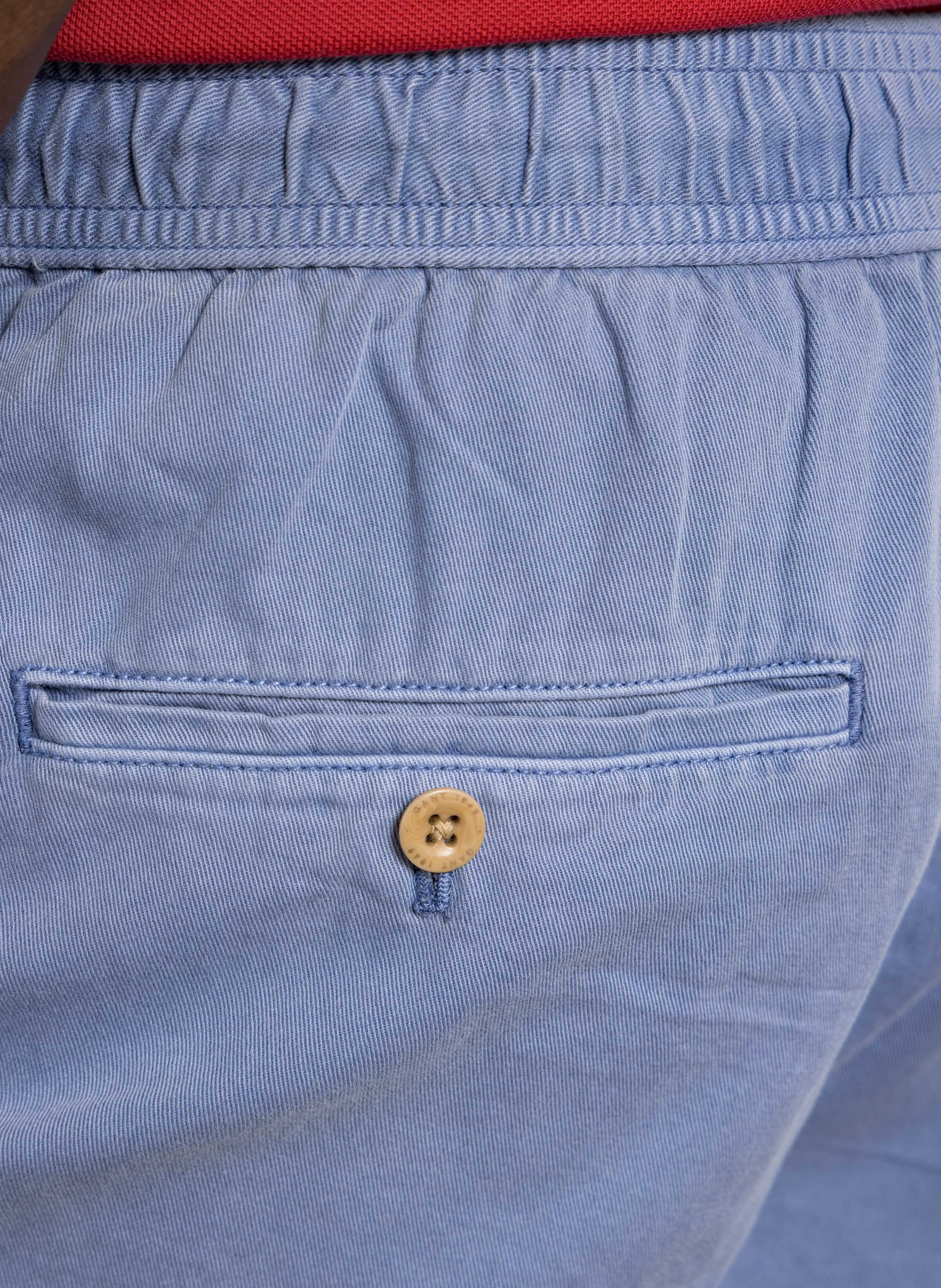 Elasticated cotton shorts GANT Blue