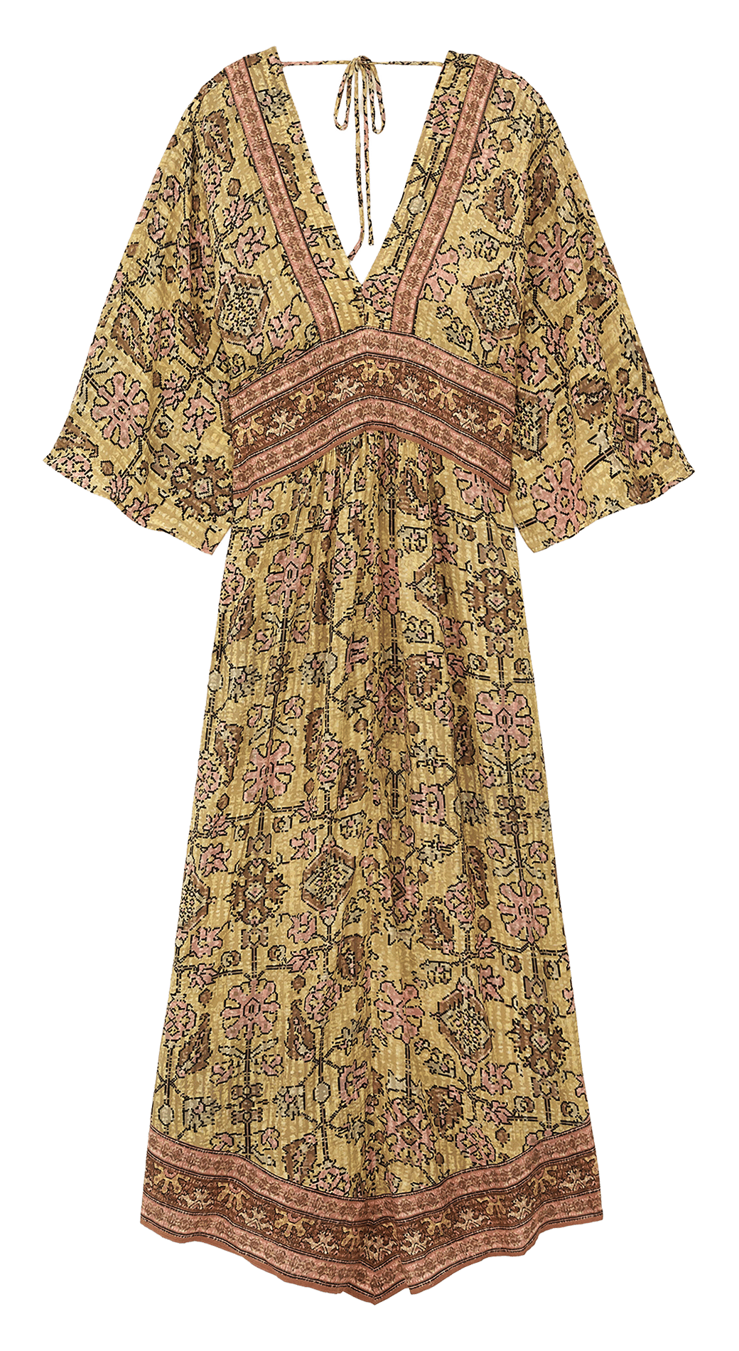 Robe longue col V BA&SH Jaune