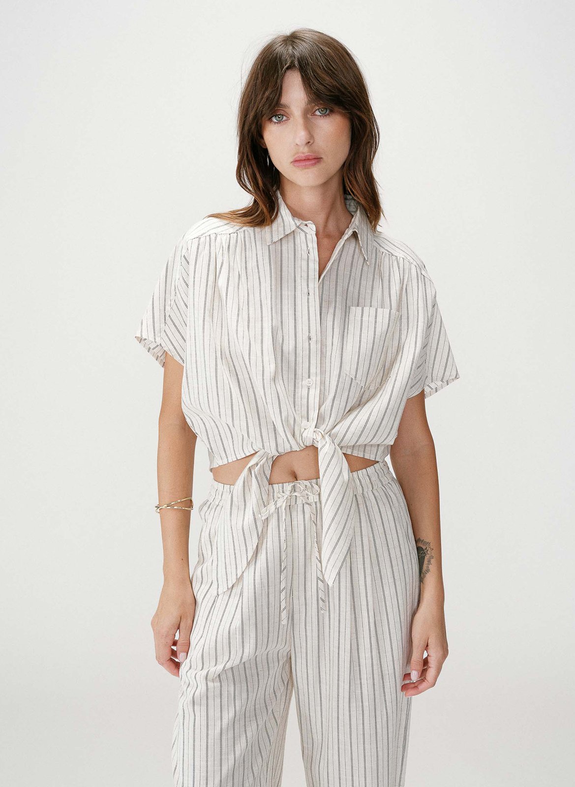 Chemise col classique GRACE ET MILA Beige