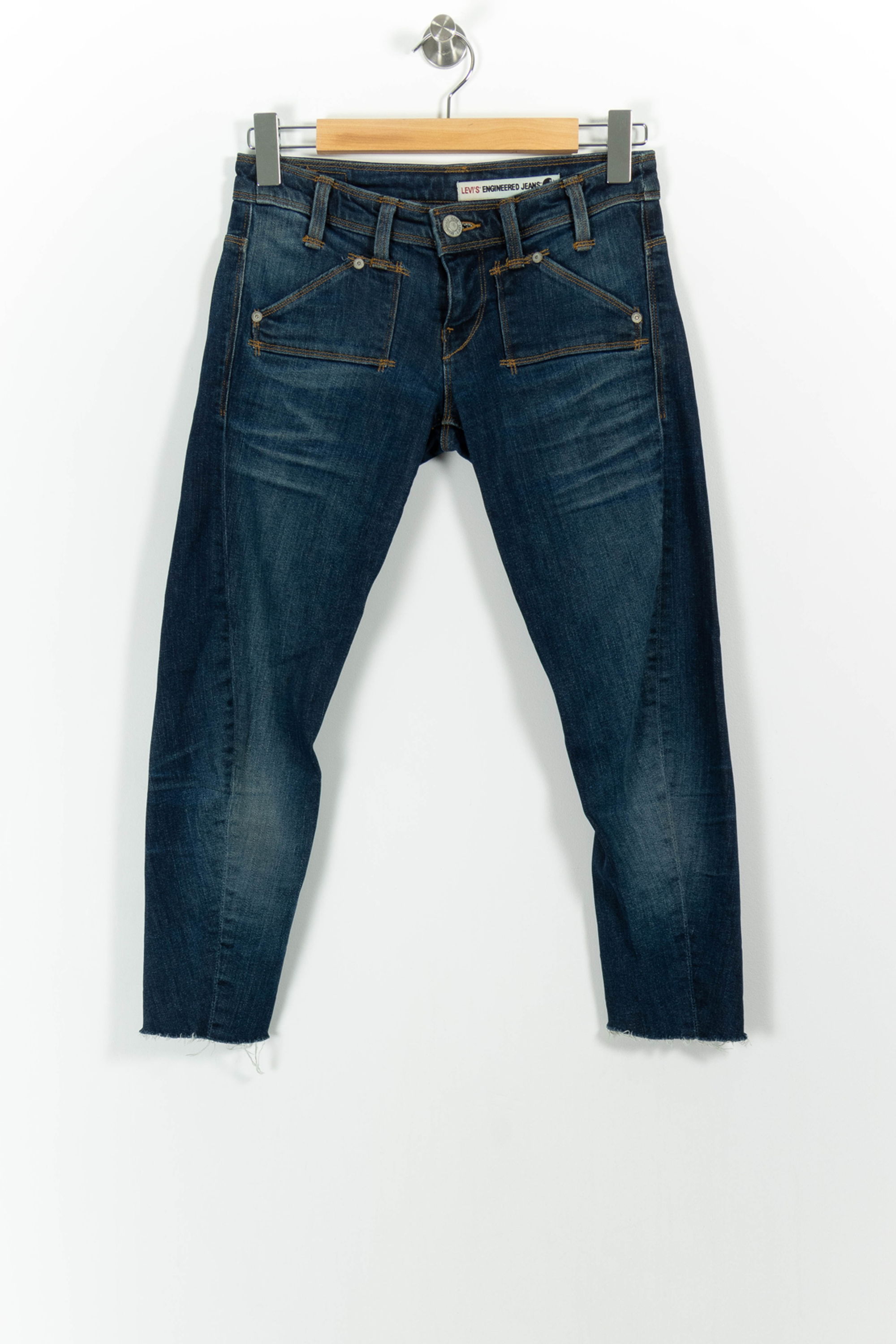 Cropped slim jeans with studs LEVI'S - Seconde main Blue
