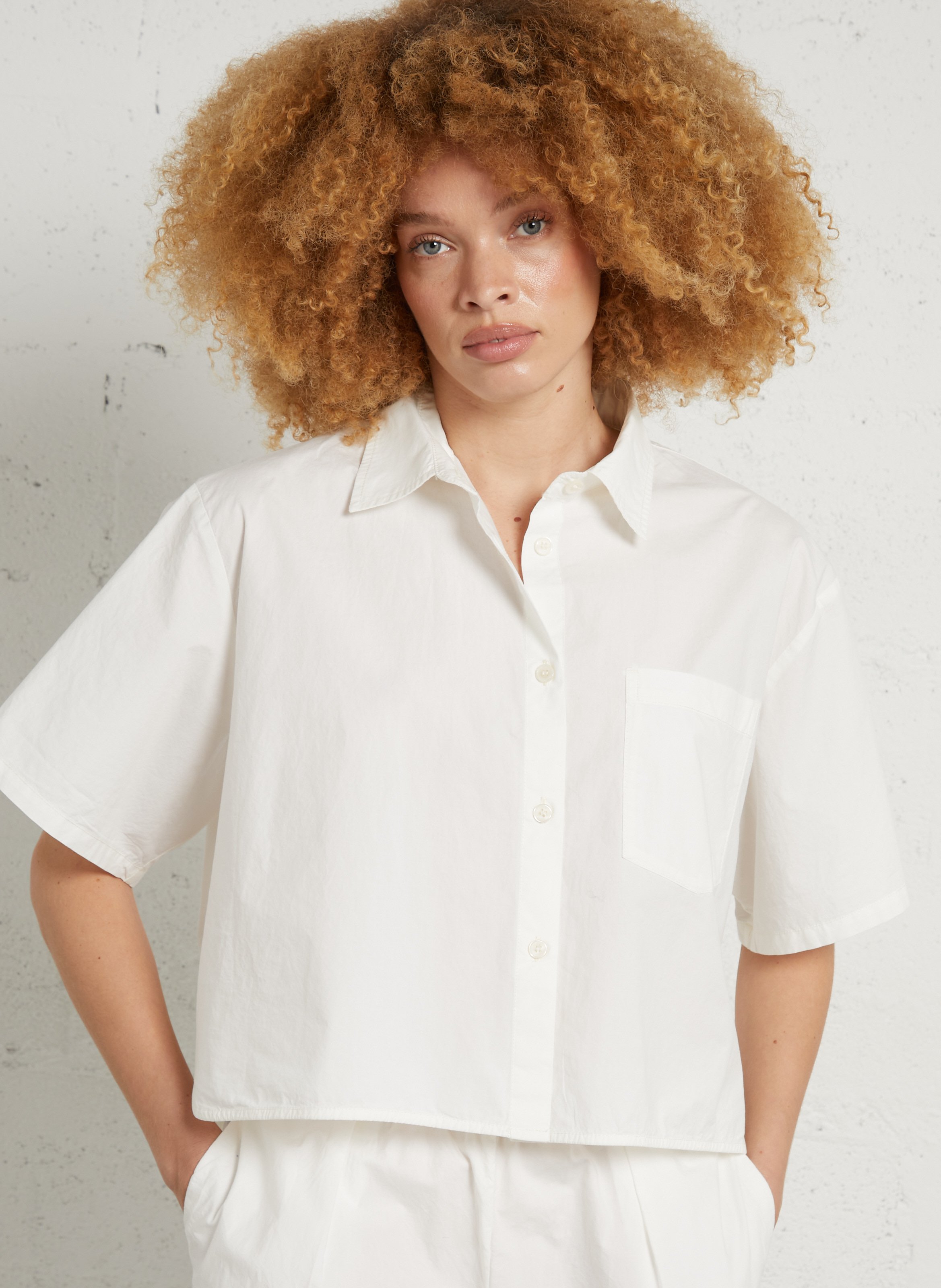 Chemise ample en coton bio AMERICAN VINTAGE Blanc