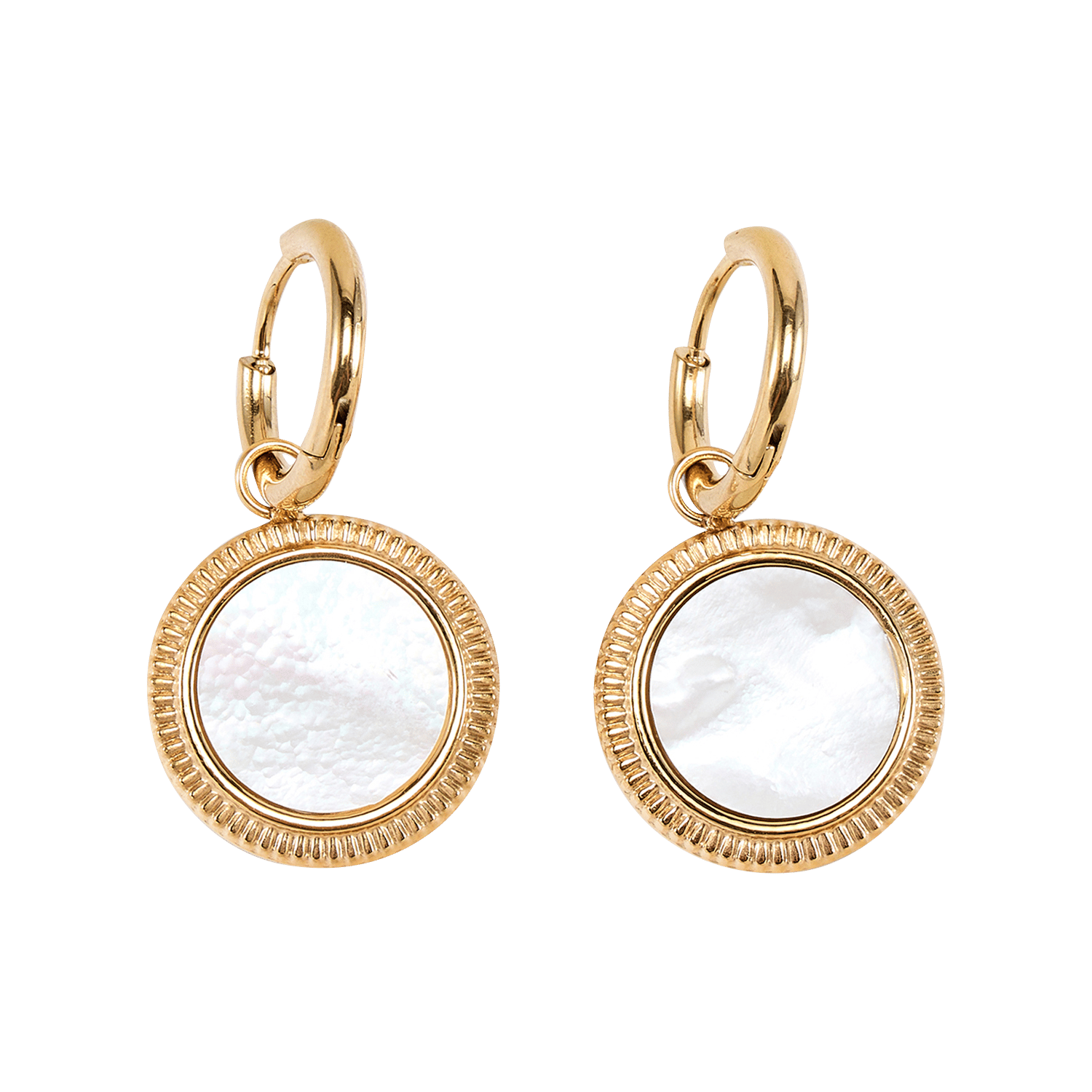 Medaillon-Ohrringe AU PRINTEMPS PARIS Golden