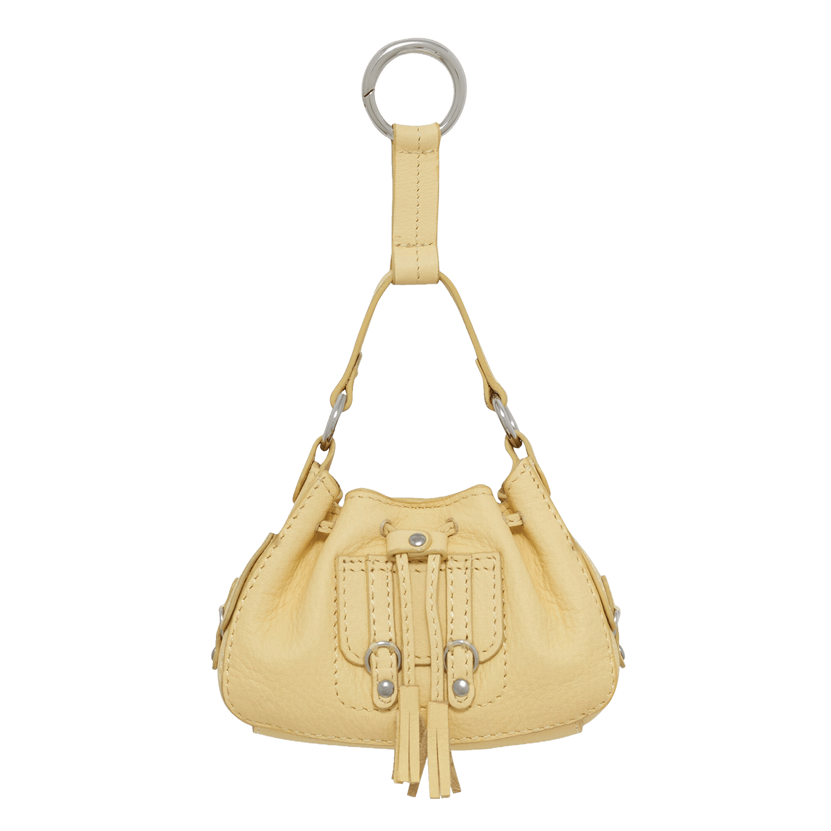 Porte-clés mini sac en cuir CAROLL
