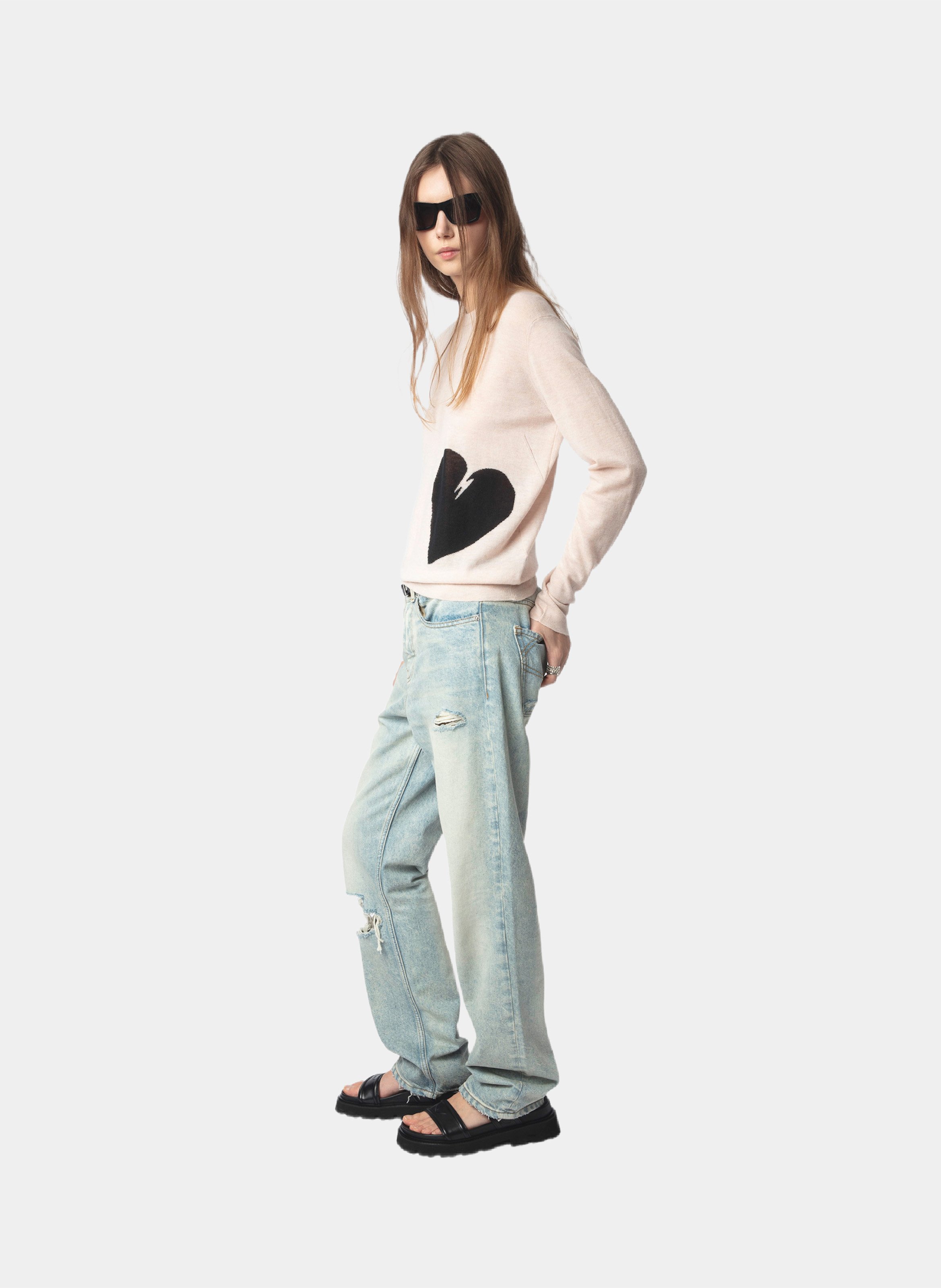 Pull droit imprimé en cachemire  ZADIG&VOLTAIRE Rose