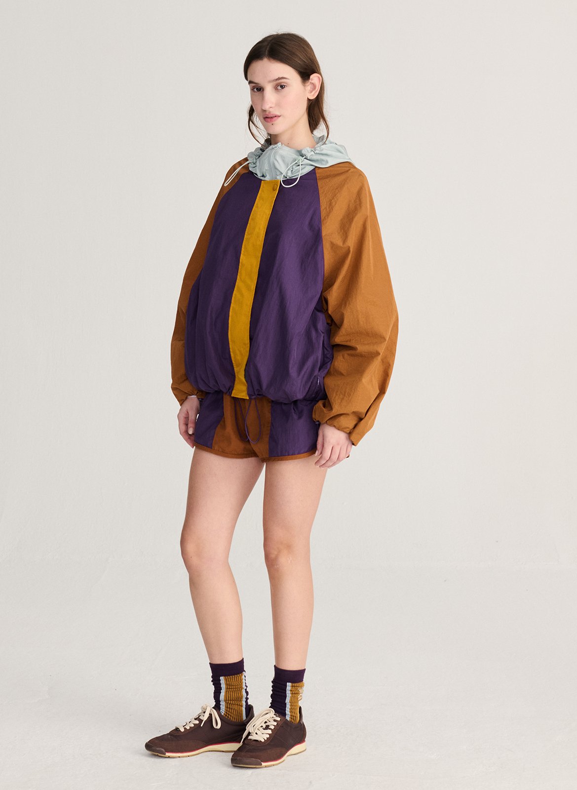 Veste color block à col à capuche BOBO CHOSES Marron