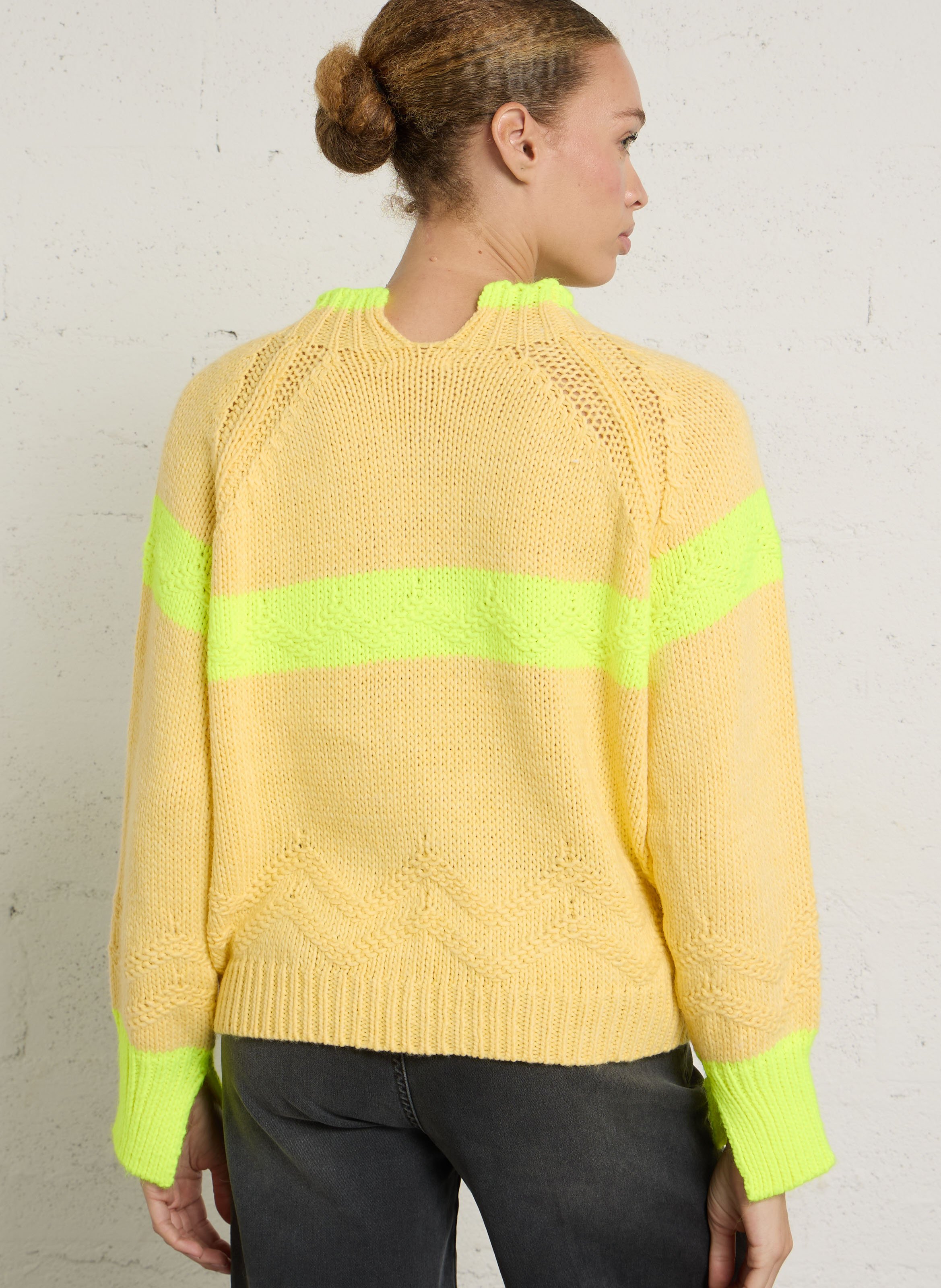 Oversized Long Sleeve Sweater DR BLOOM Yellow