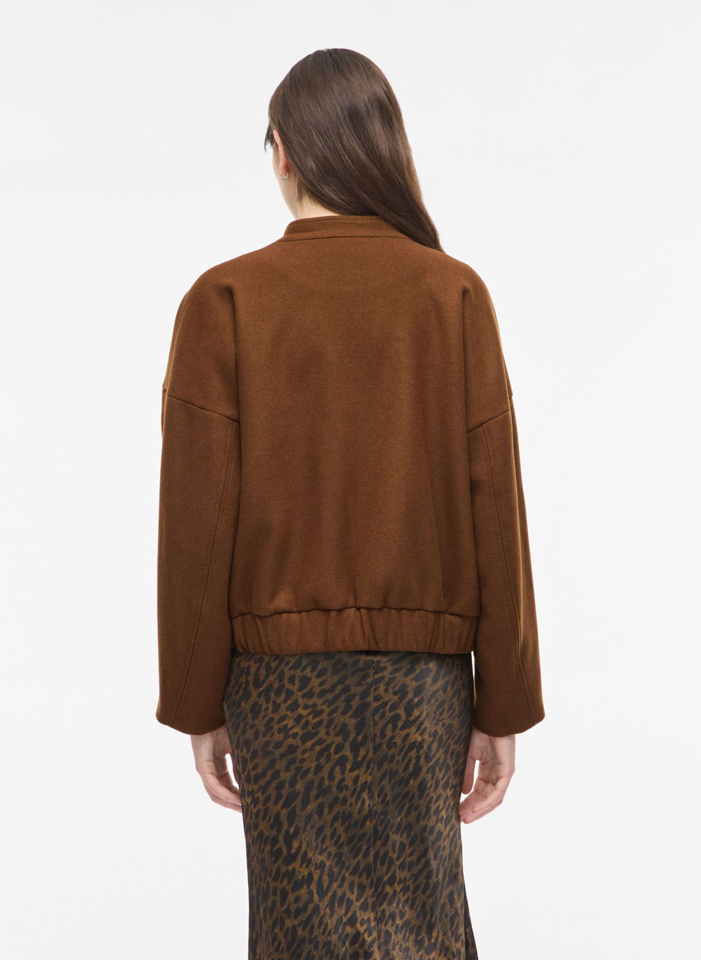 Veste ample en laine mélangée ROUGE EDIT Marron