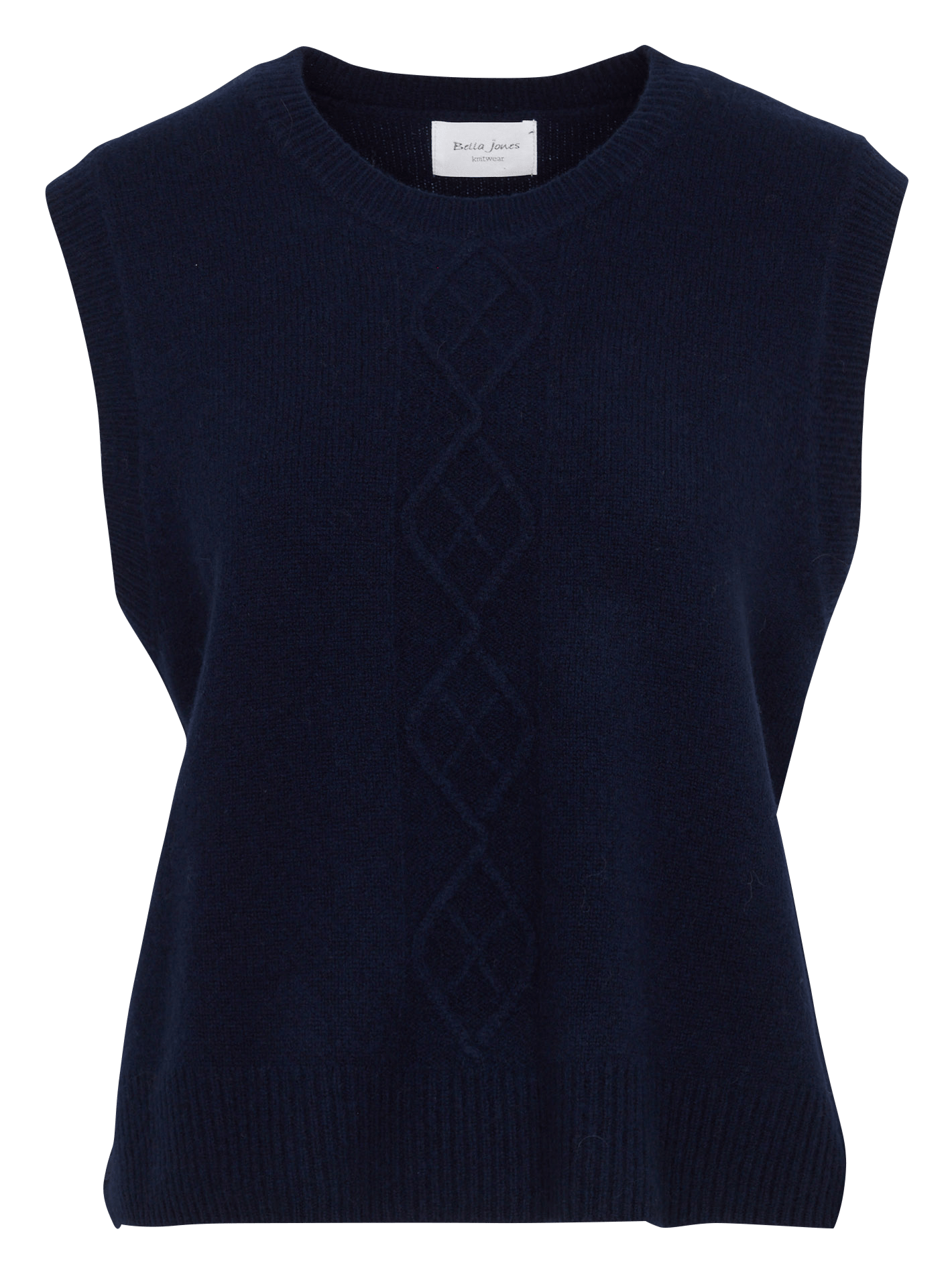 Maglione dritto scollo tondo in lana BELLA JONES Blu