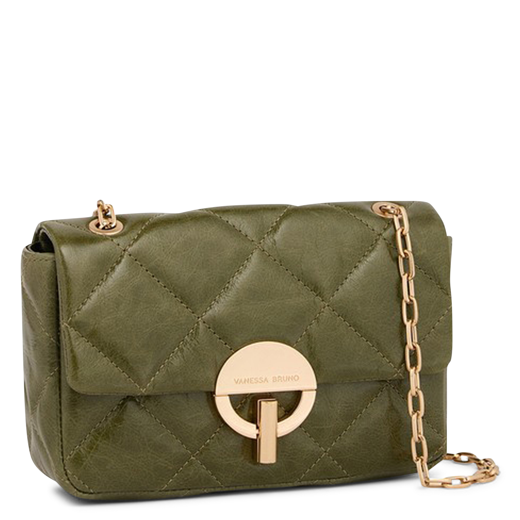 Leather shoulder bag VANESSA BRUNO Green