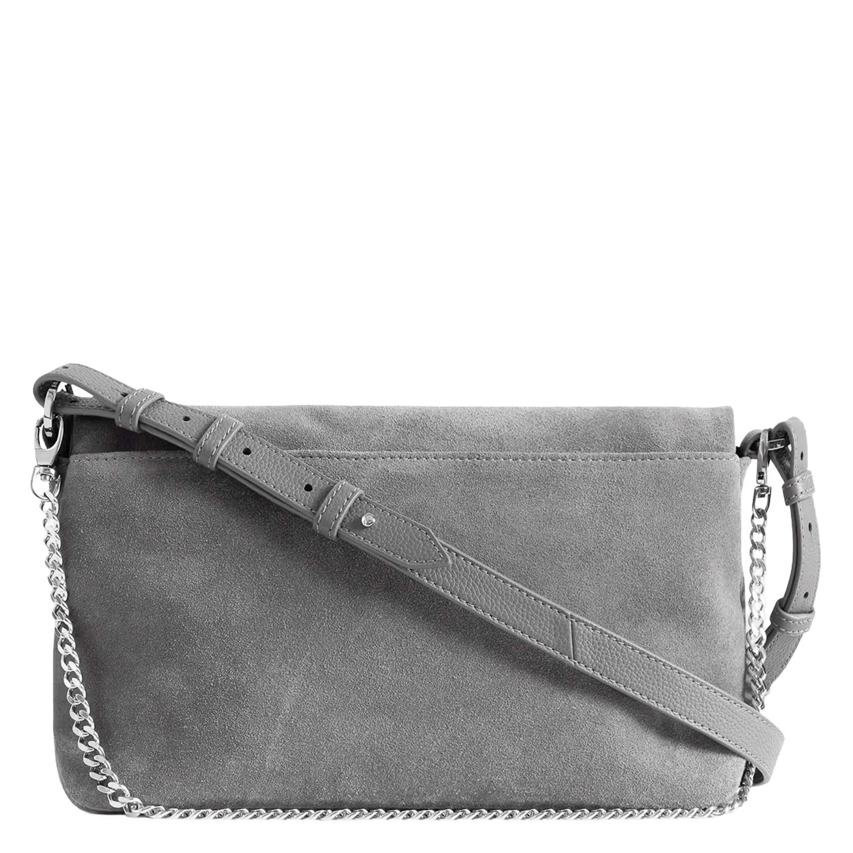 Leren schoudertas ZADIG&VOLTAIRE Grijs