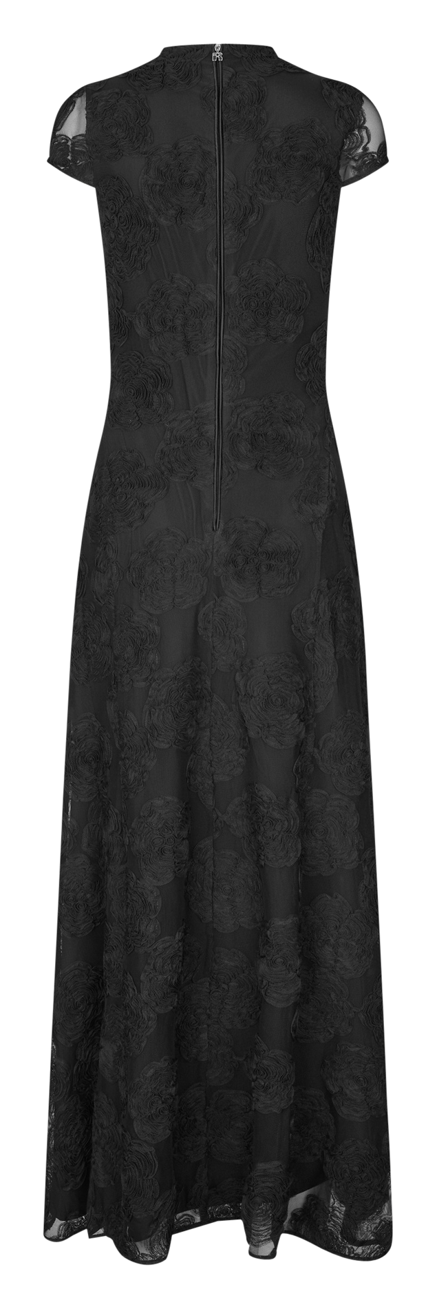 Long fitted floral dress ROTATE Black