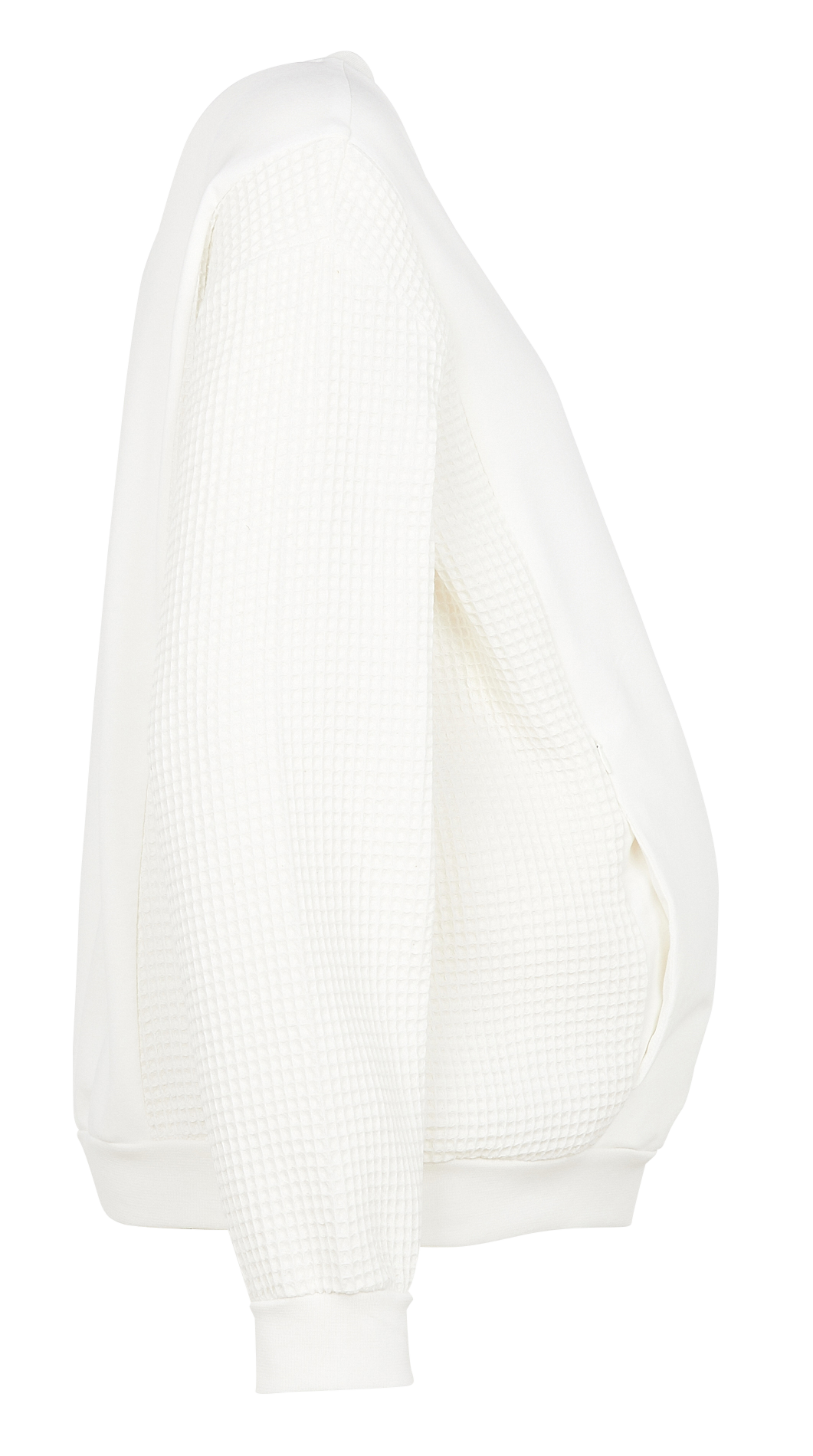 Long-sleeved cotton maternity top POLINA White