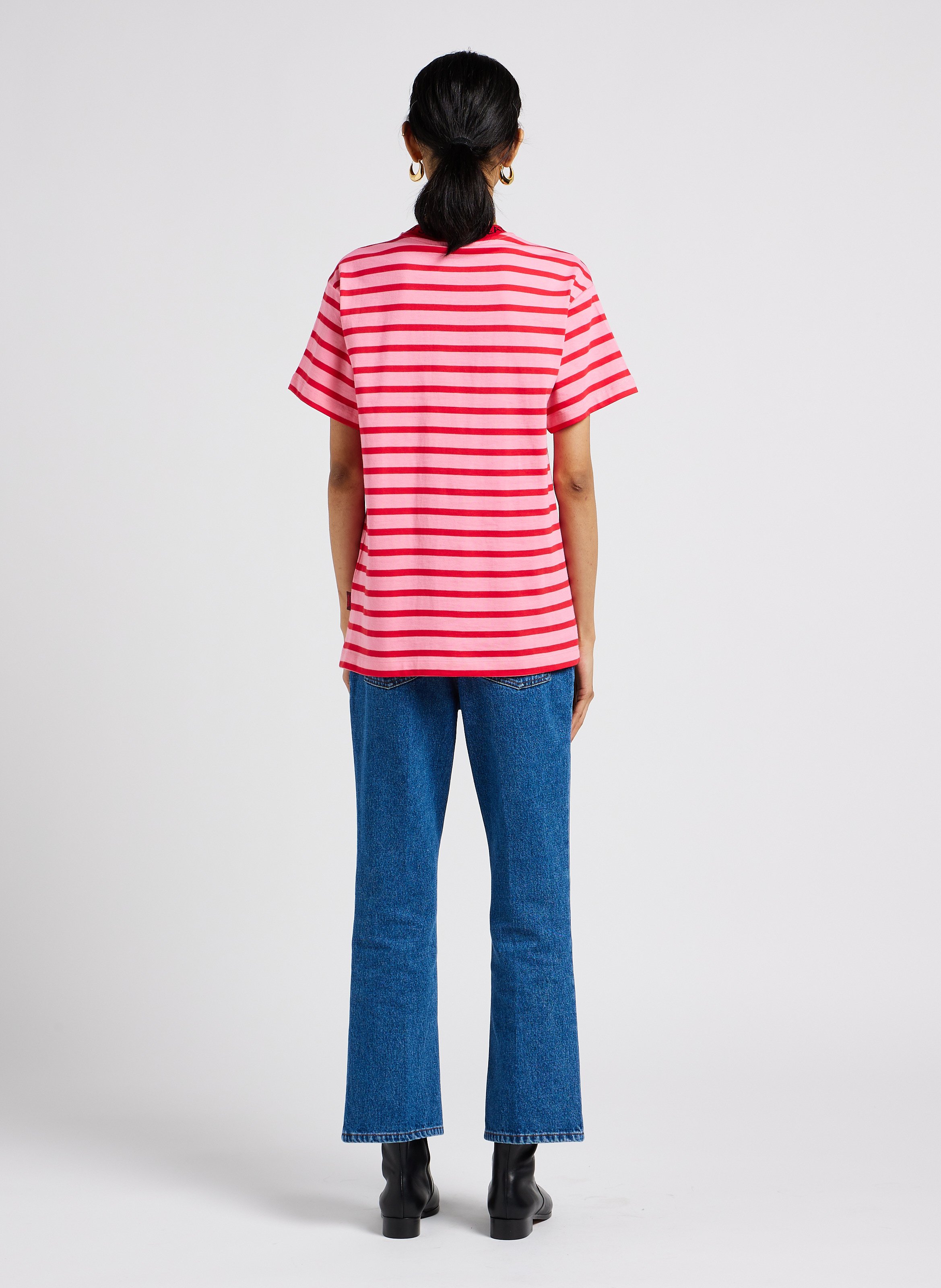 Tee-shirt col rond ample en coton  MAX&amp;Co. Rose
