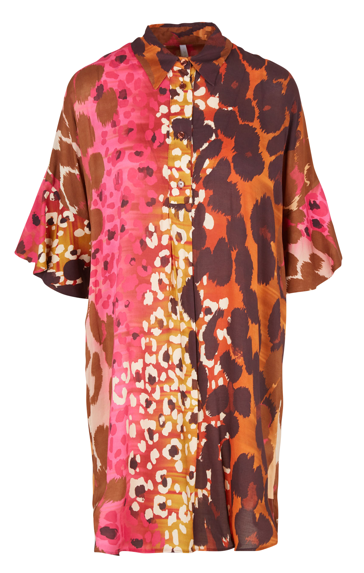 Long dress with shirt collar IMPERIAL Brown