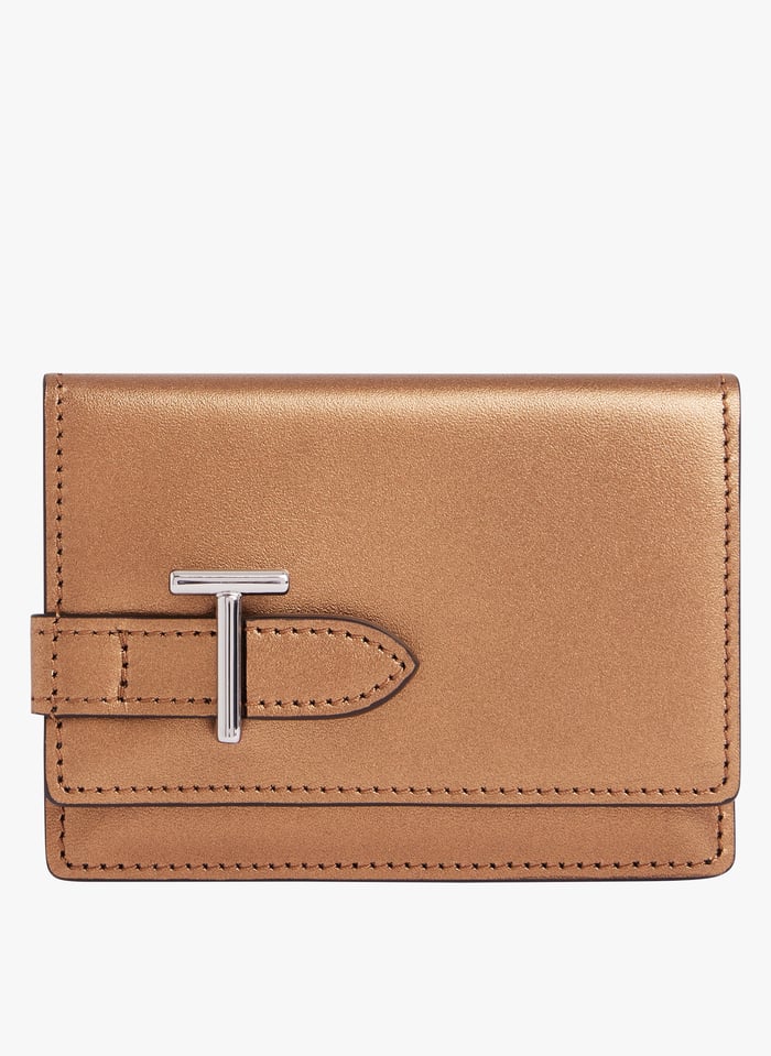 Porte carte En Cuir Lisse M tallis Emilie Bronze Le Tanneur