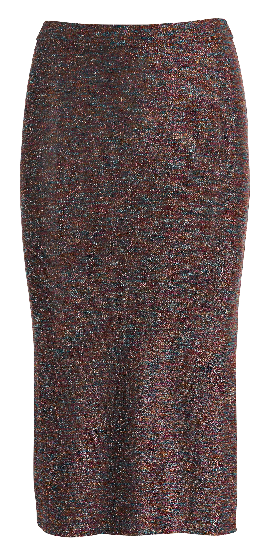 Halflange, nauwsluitende rok met split middenachter KARMA KOMA Bruin