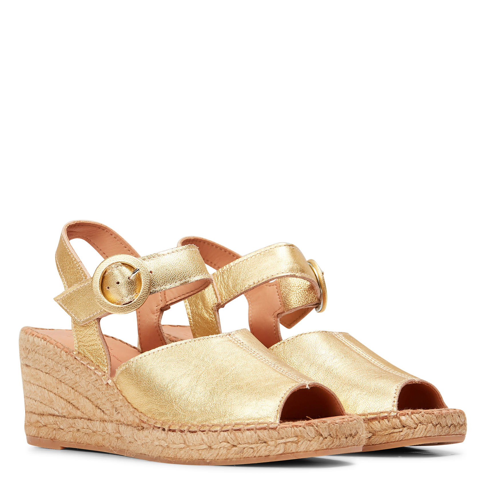 Espadrilles en cuir NAGUISA Doré