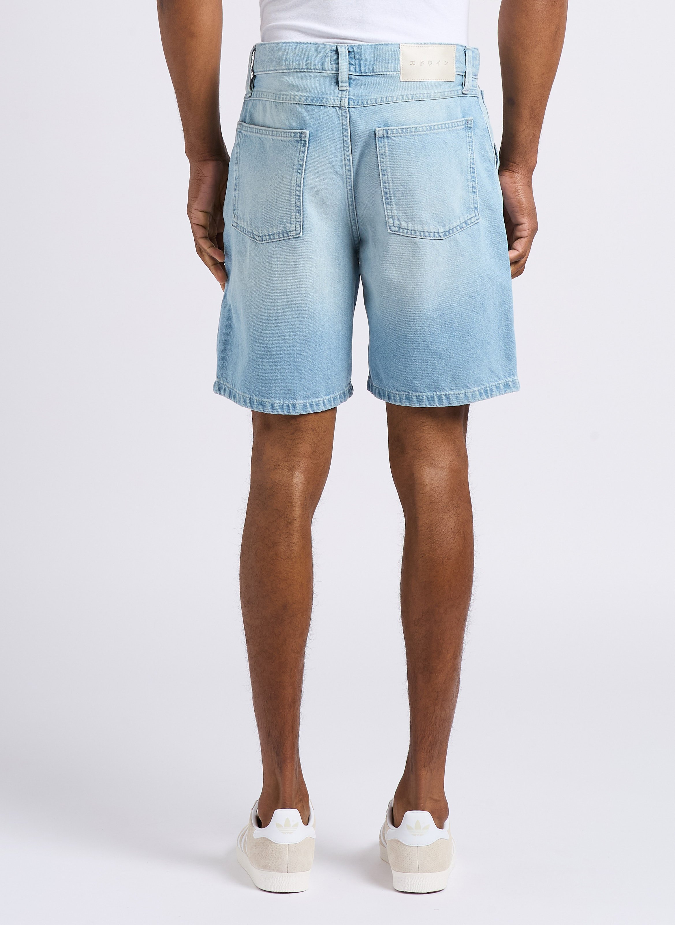 Short droit en coton EDWIN Bleu