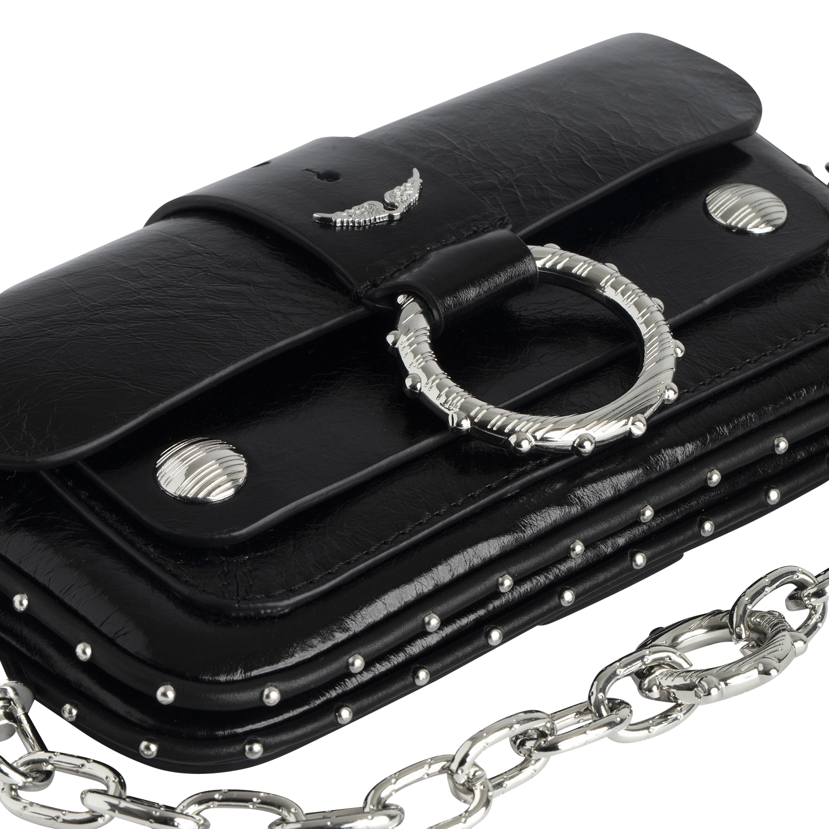 Leder-Clutch ZADIG&VOLTAIRE Schwarz