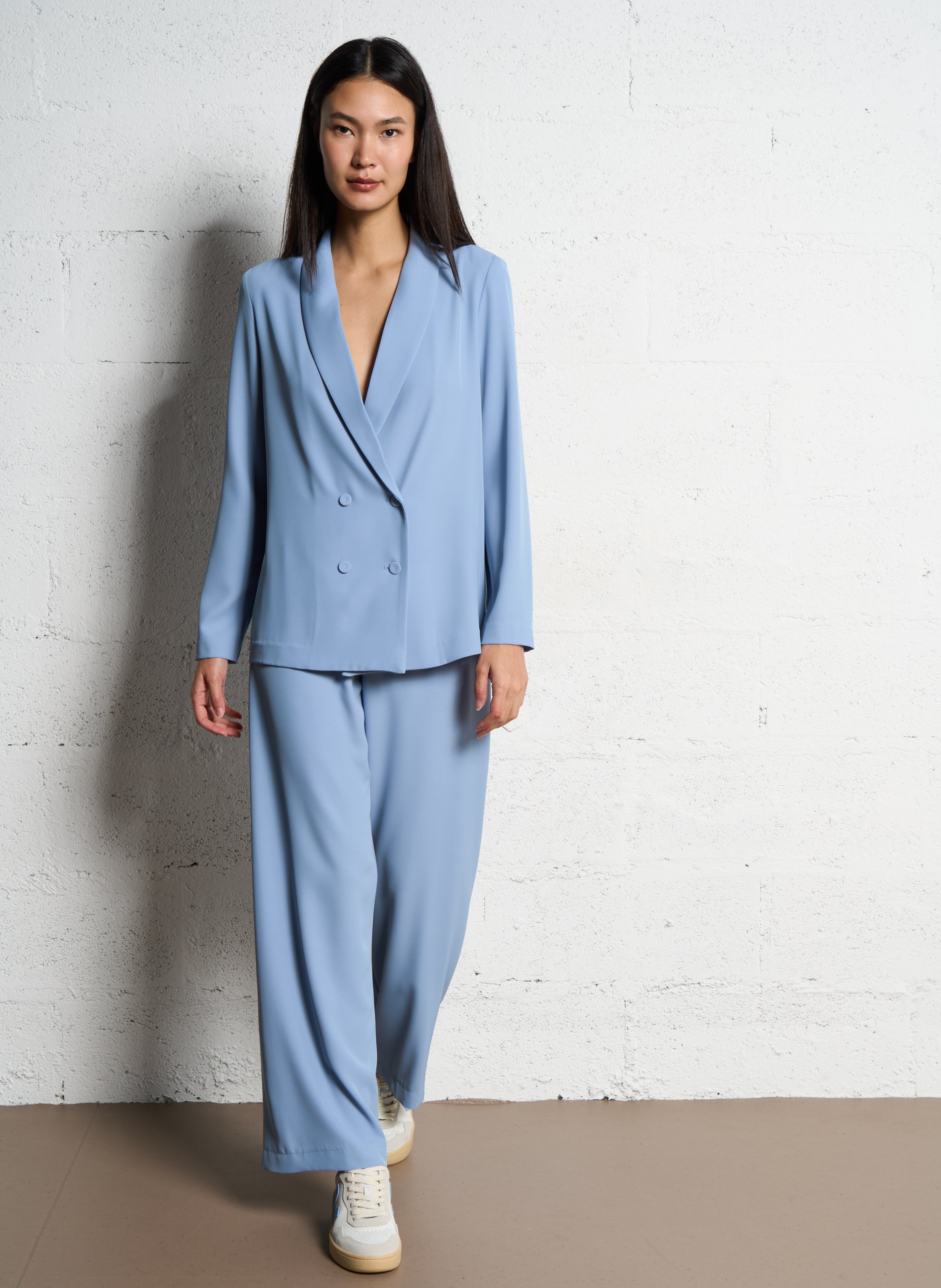 Cross-over tailored jacket IMPERIAL Blue