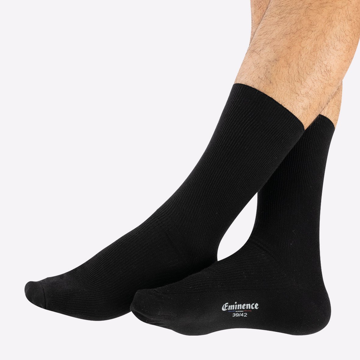 Ankle socks, pack of 4, combed cotton EMINENCE Black