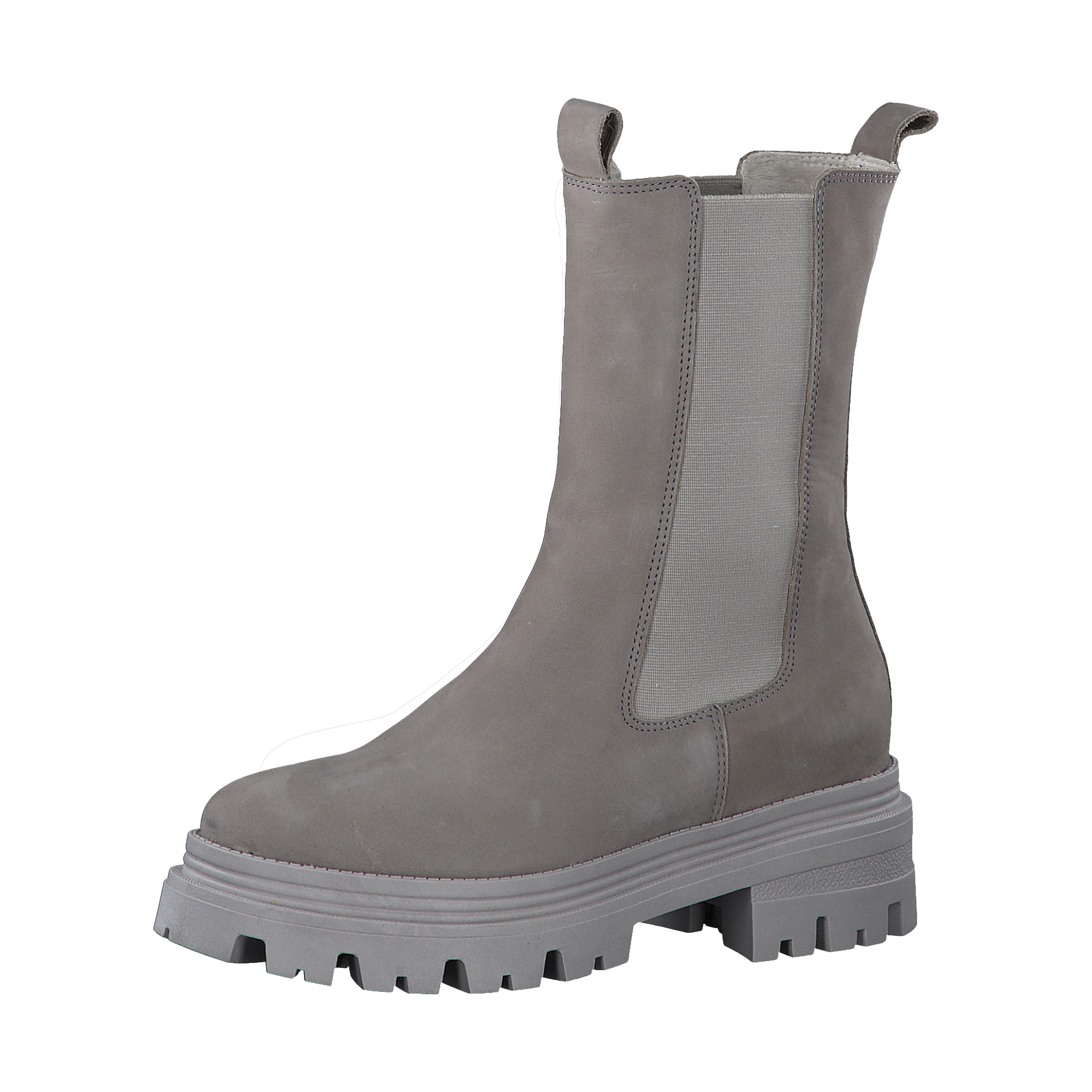 Leather boot Grey