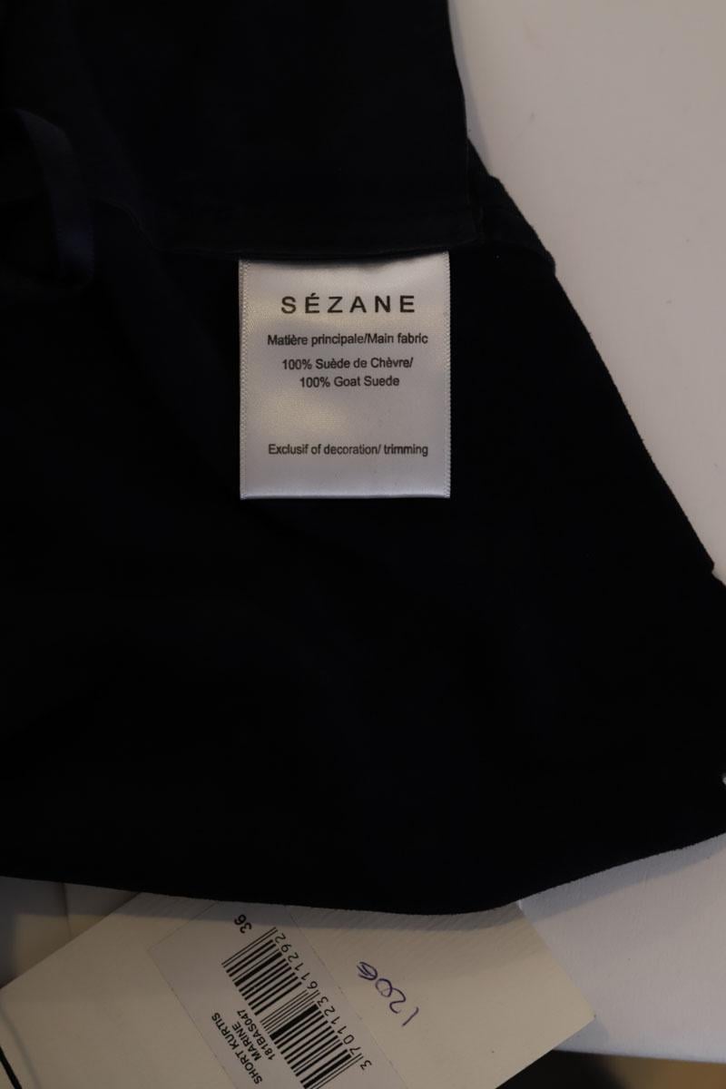 Leather mini shorts SEZANE - Seconde main Blue