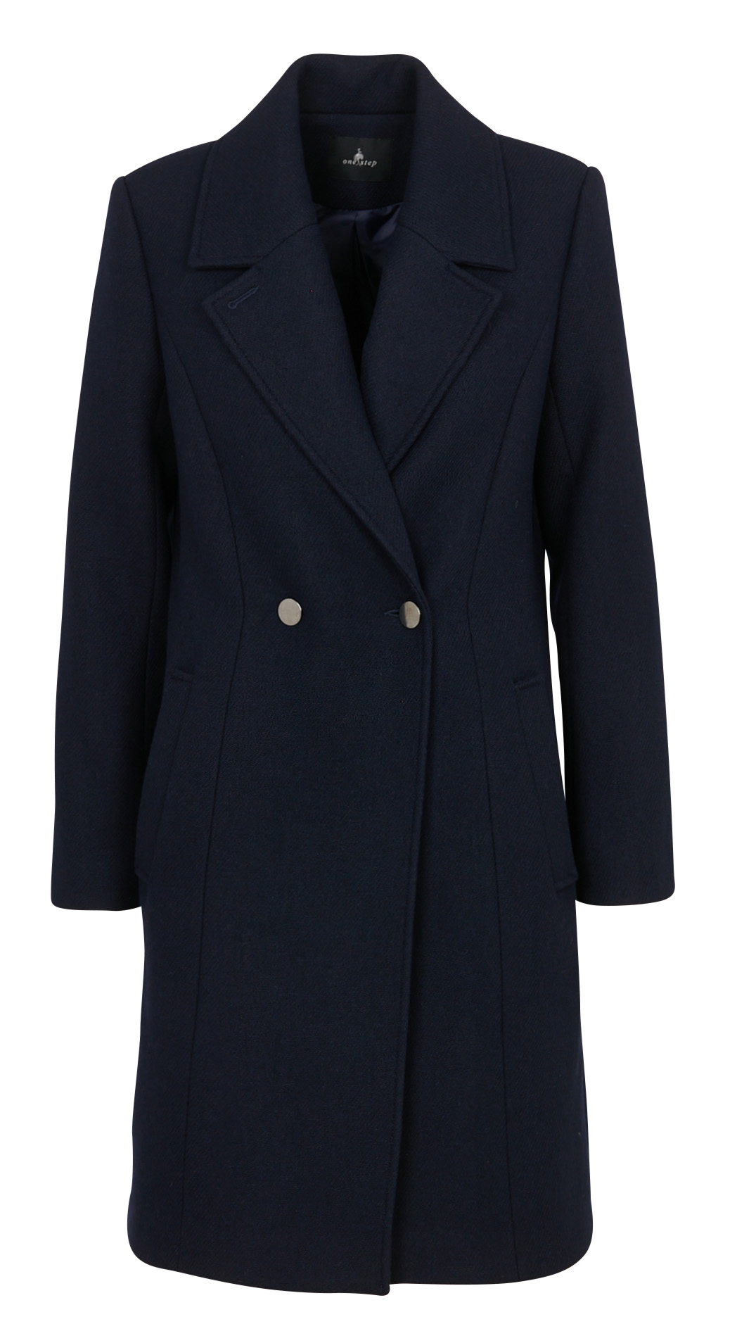 Manteau droit en coton mélangé ONE STEP Bleu