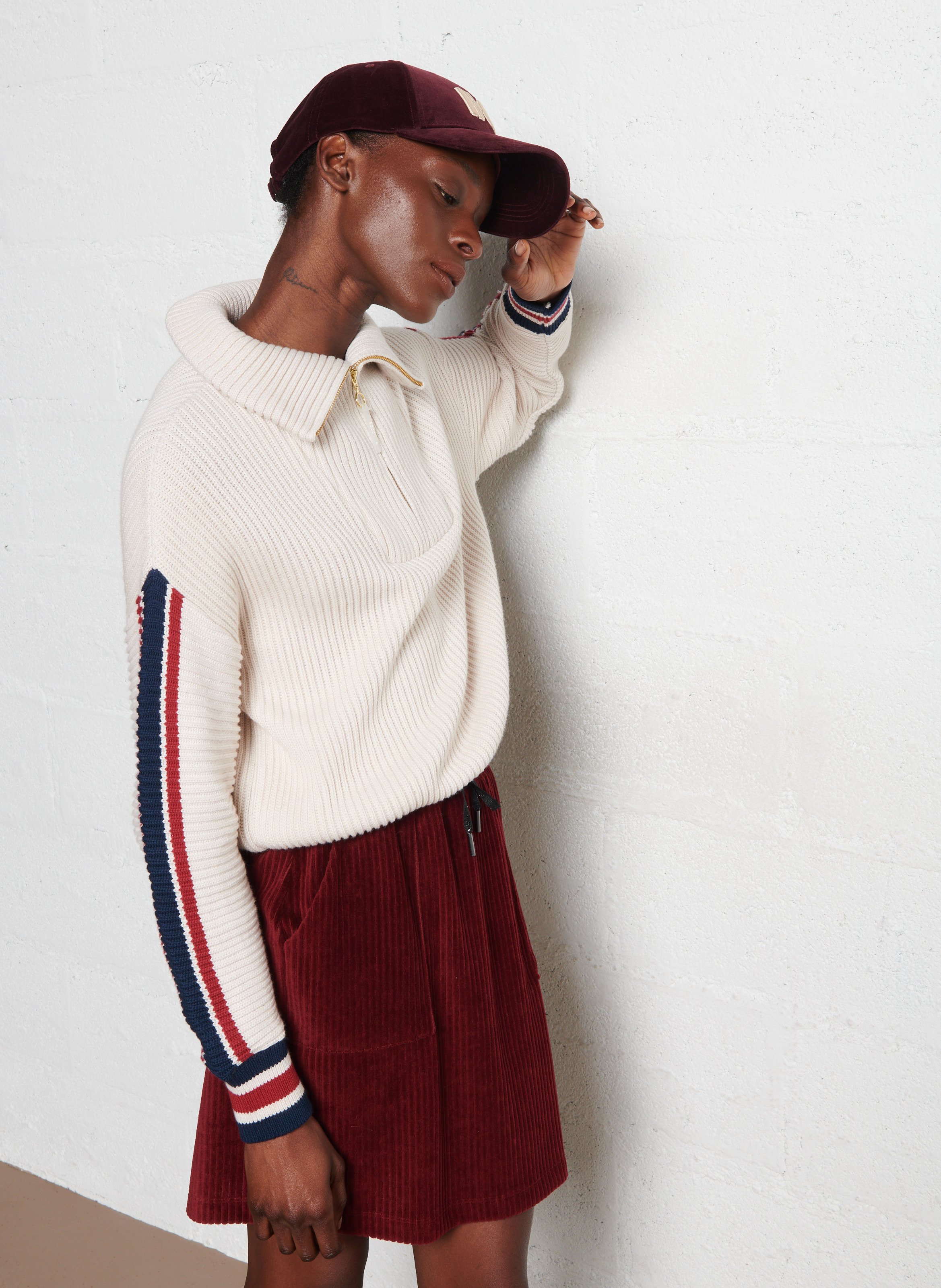 Pantaloni diritti in cotone I CODE Bianco