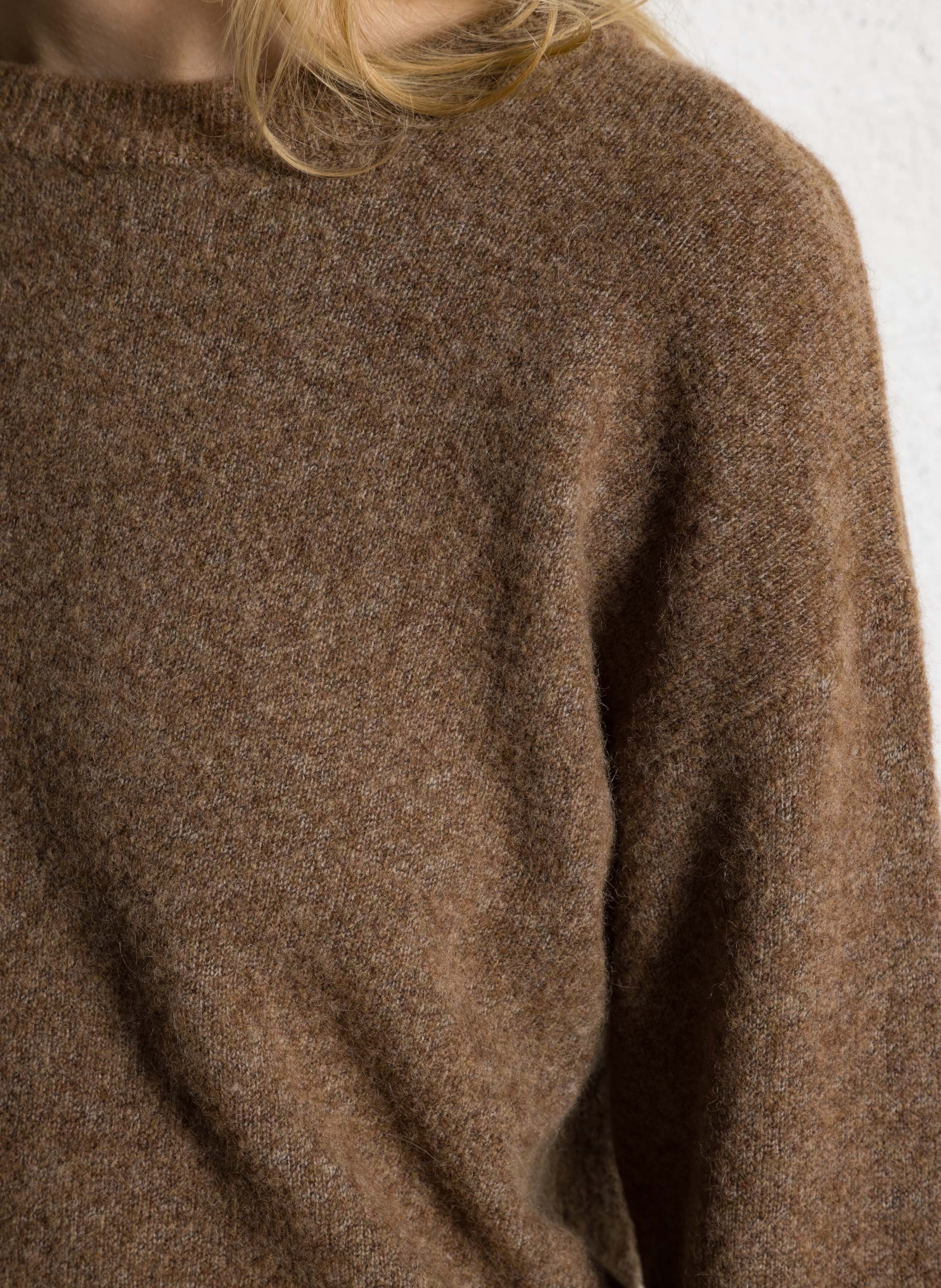 Pull oversize en laine mélangée JC SOPHIE Marron