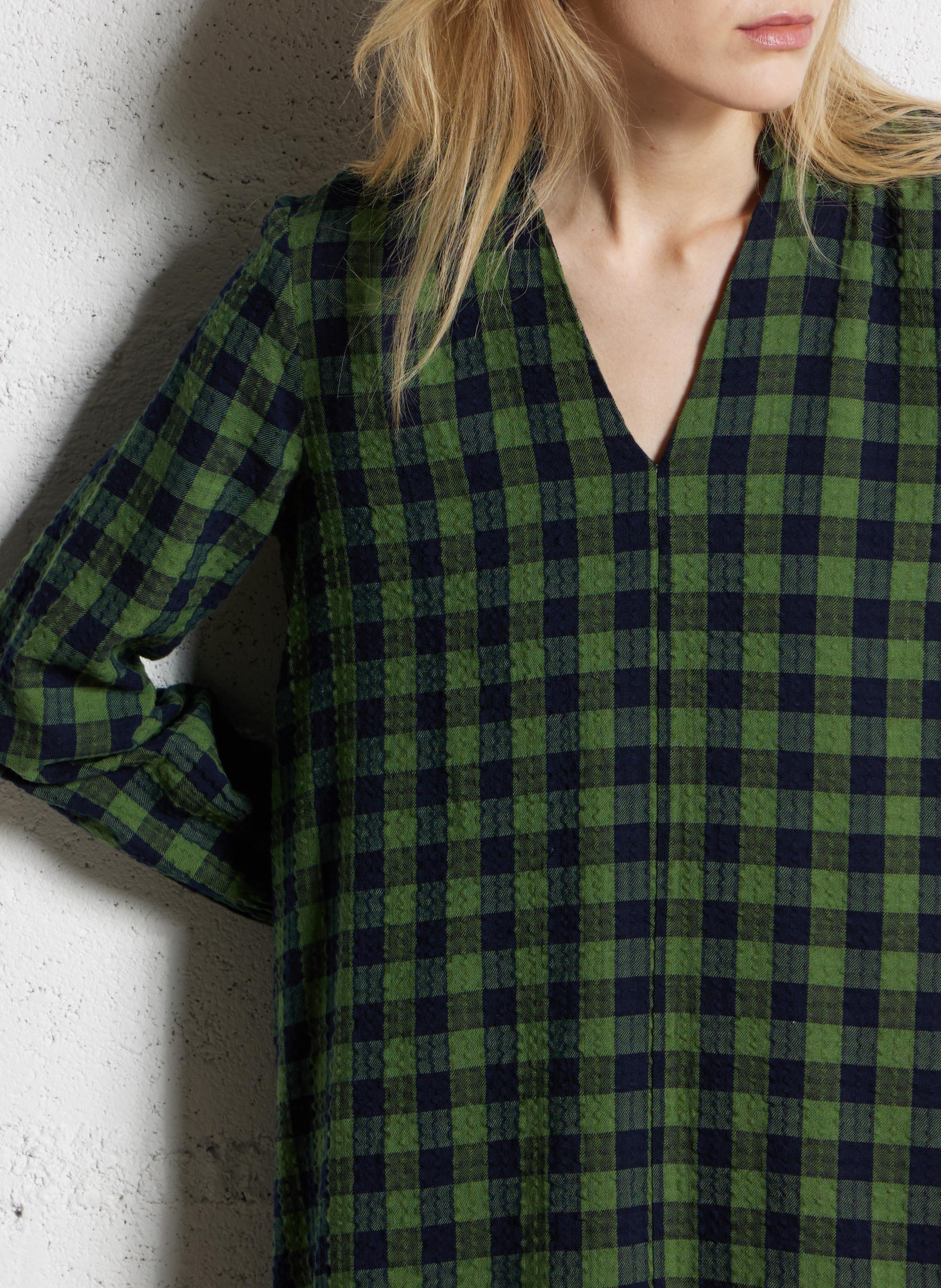 Robe évasée en coton mélangé NICE THINGS Kaki