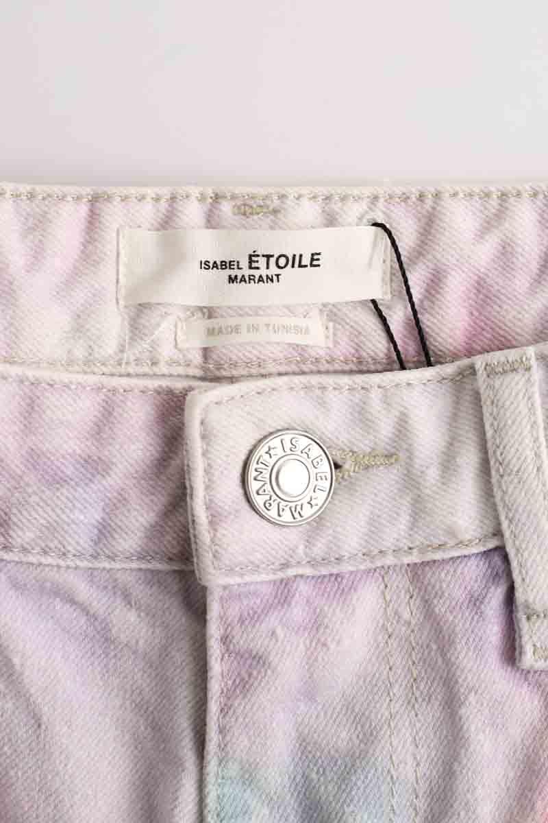 Cropped cotton jeans ISABEL MARANT ÉTOILE - SECONDE MAIN Purple