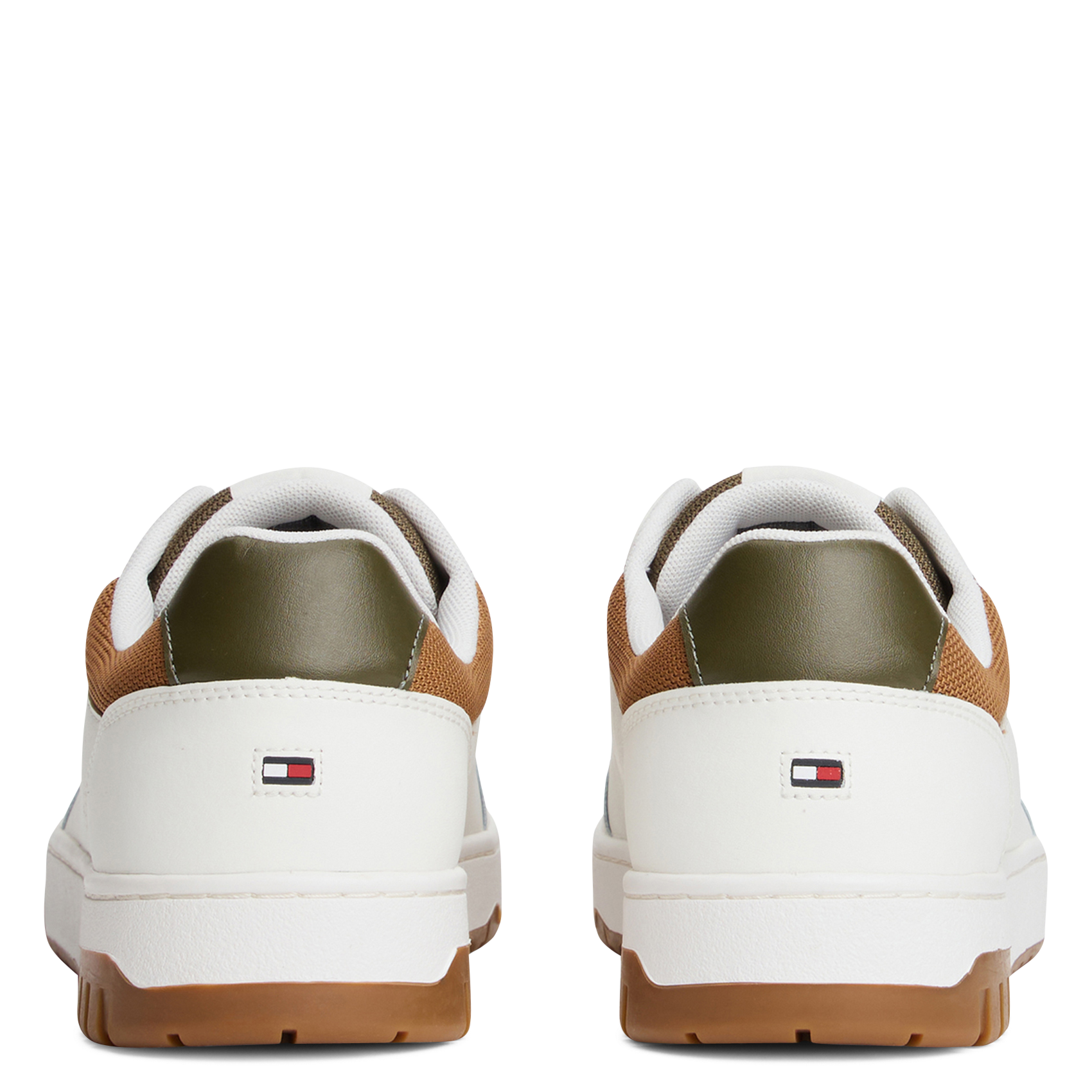 Baskets basses en cuir mélangé TOMMY HILFIGER Beige