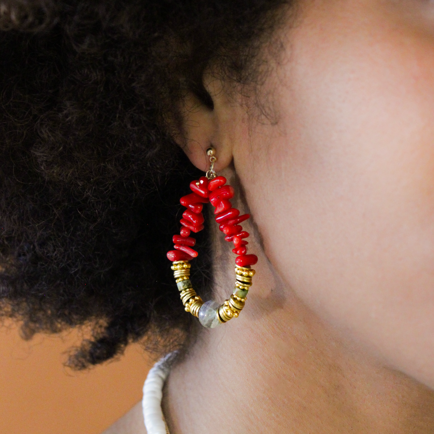 Heishi earrings - Anna L'ATELIER DES DAMES Golden